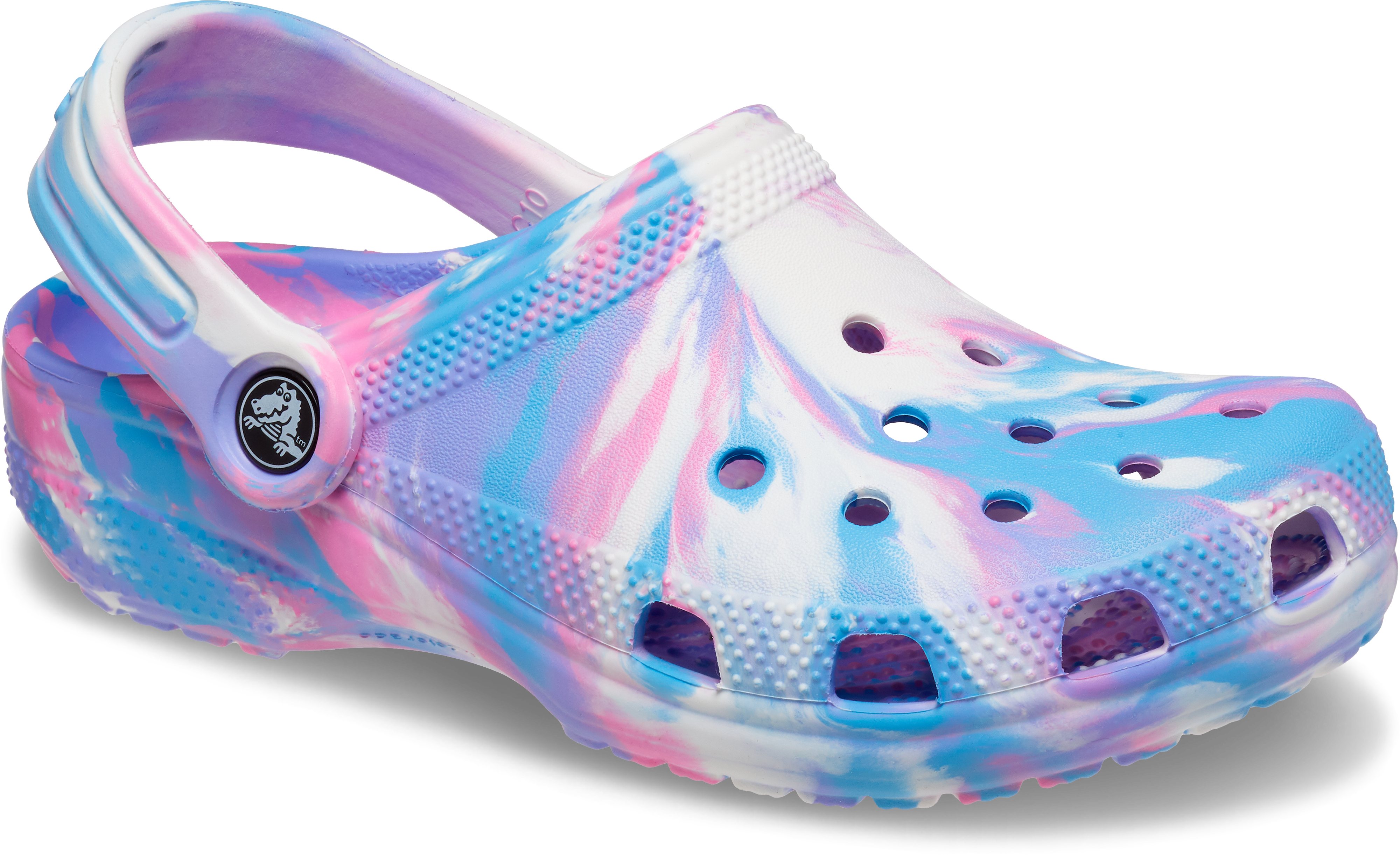 Purple and blue discount crocs