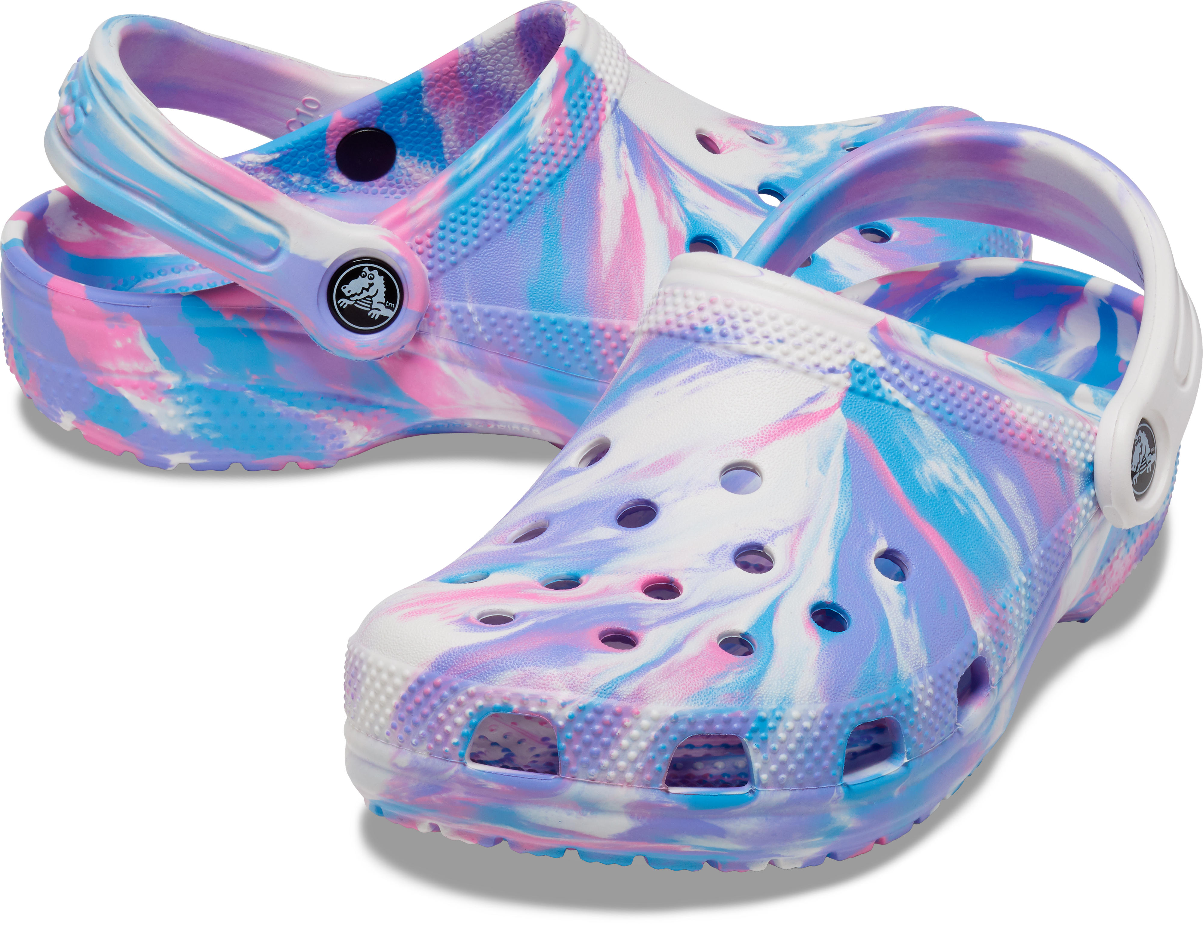 crocs marbled pink