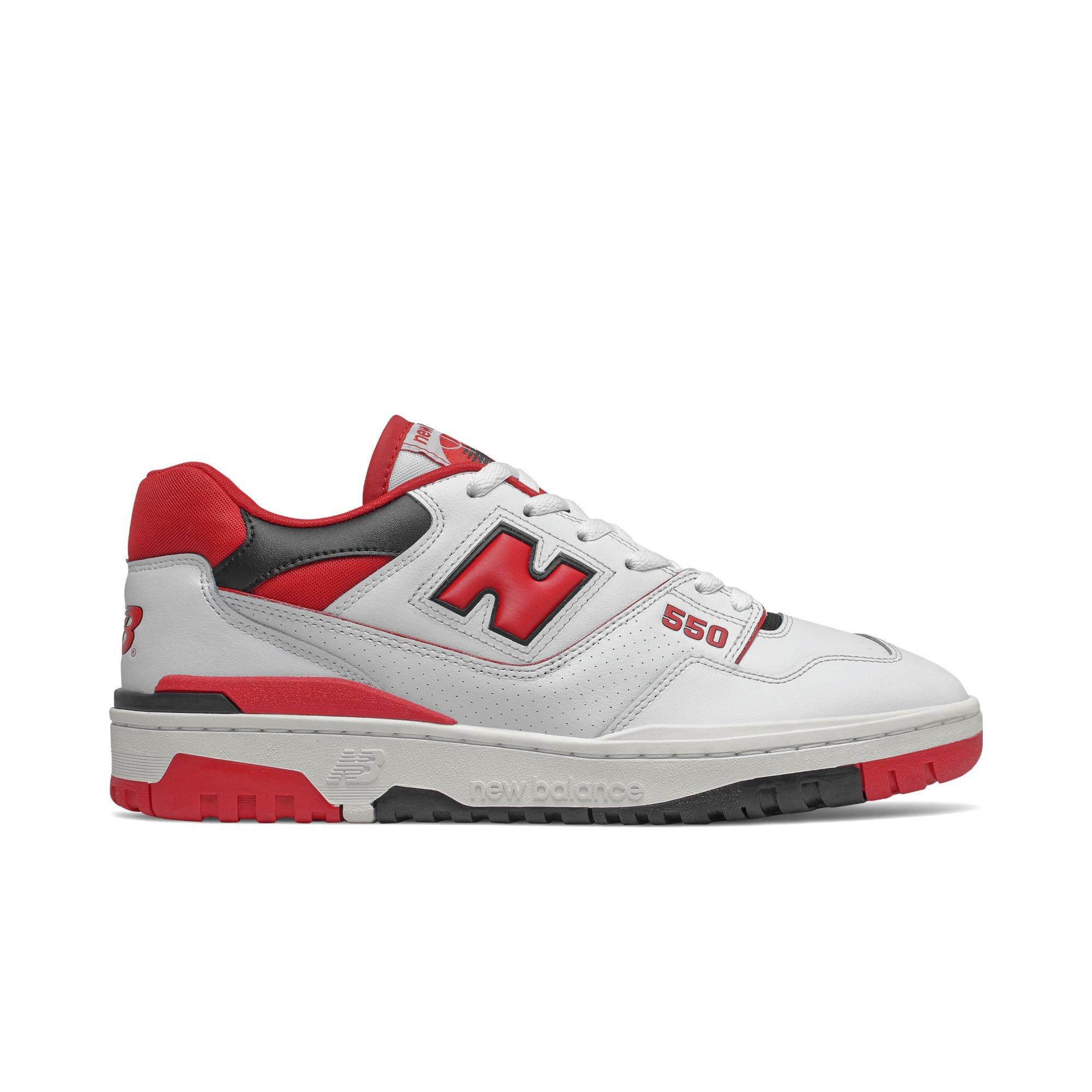 New Balance 550 NB White Team Red Men Unisex Casual  - Size 10 Men