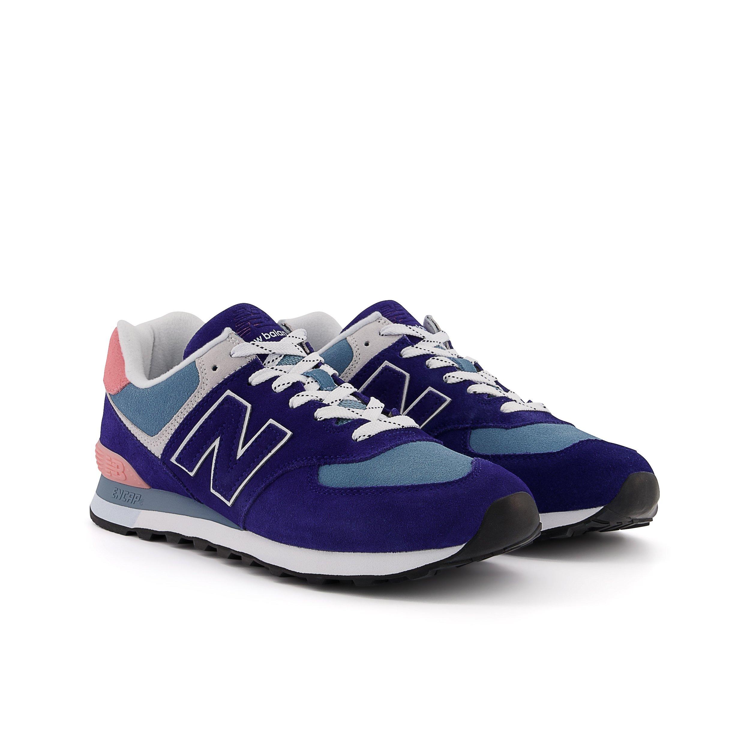 Navy and pink new balance 574 on sale