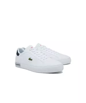 Lacoste Powercourt Leather 0721 "White/Navy/Red" Men's Shoe | City