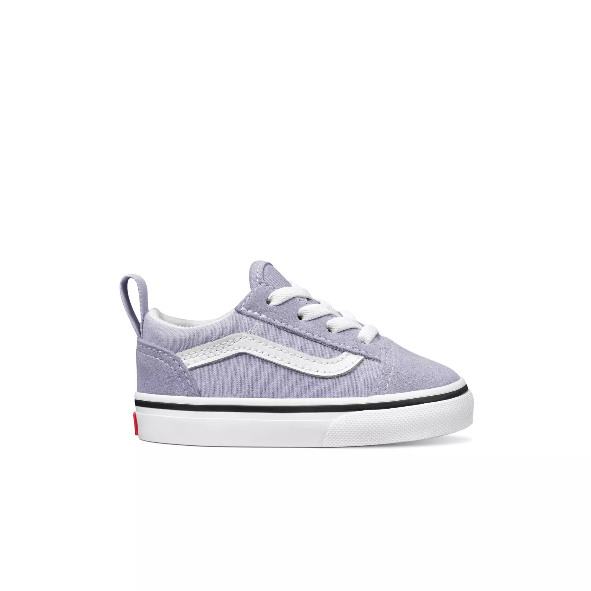 Vans Old Skool Elastic Lace "Lavender Fog/True White" Toddler Girls' Shoe - LILAC