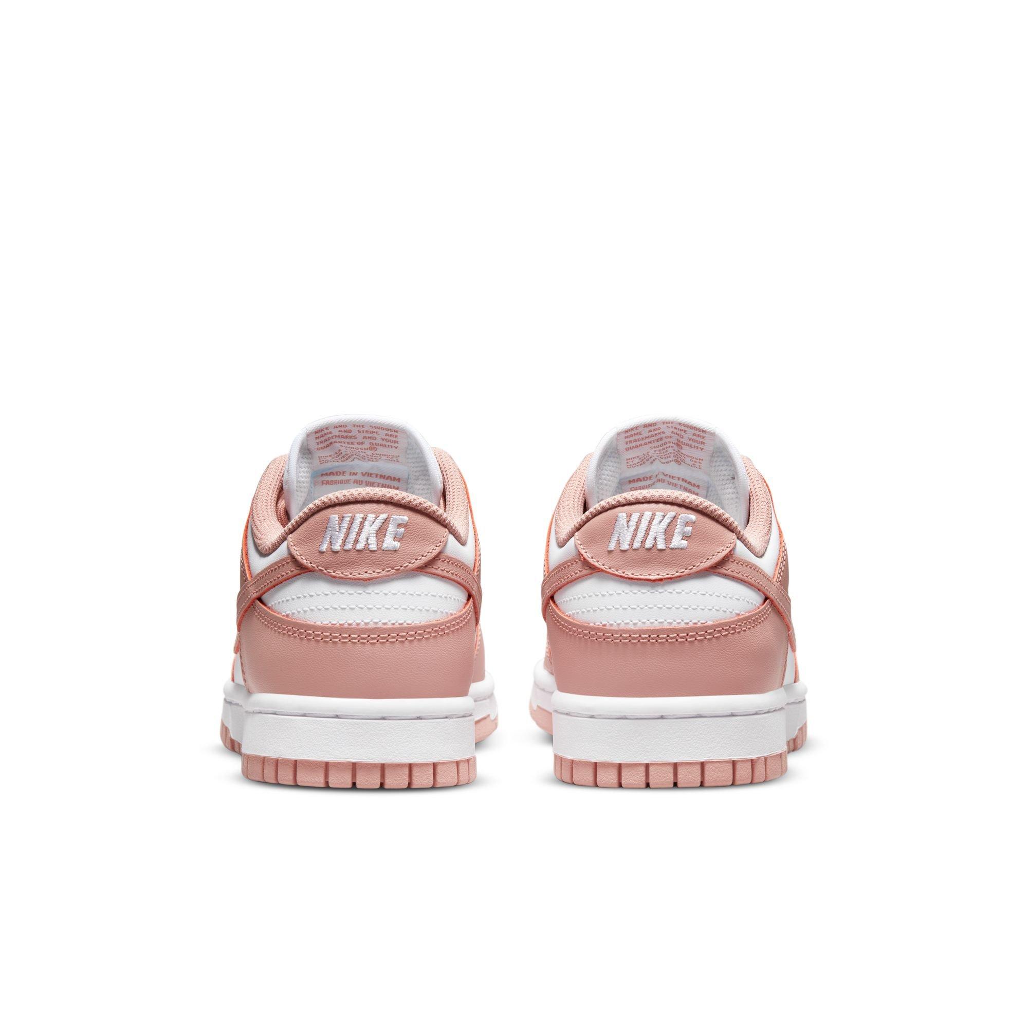Nike Dunk Low "White/Rose Whisper" Women's Shoe - WHITE/PINK Thumbnail View 9
