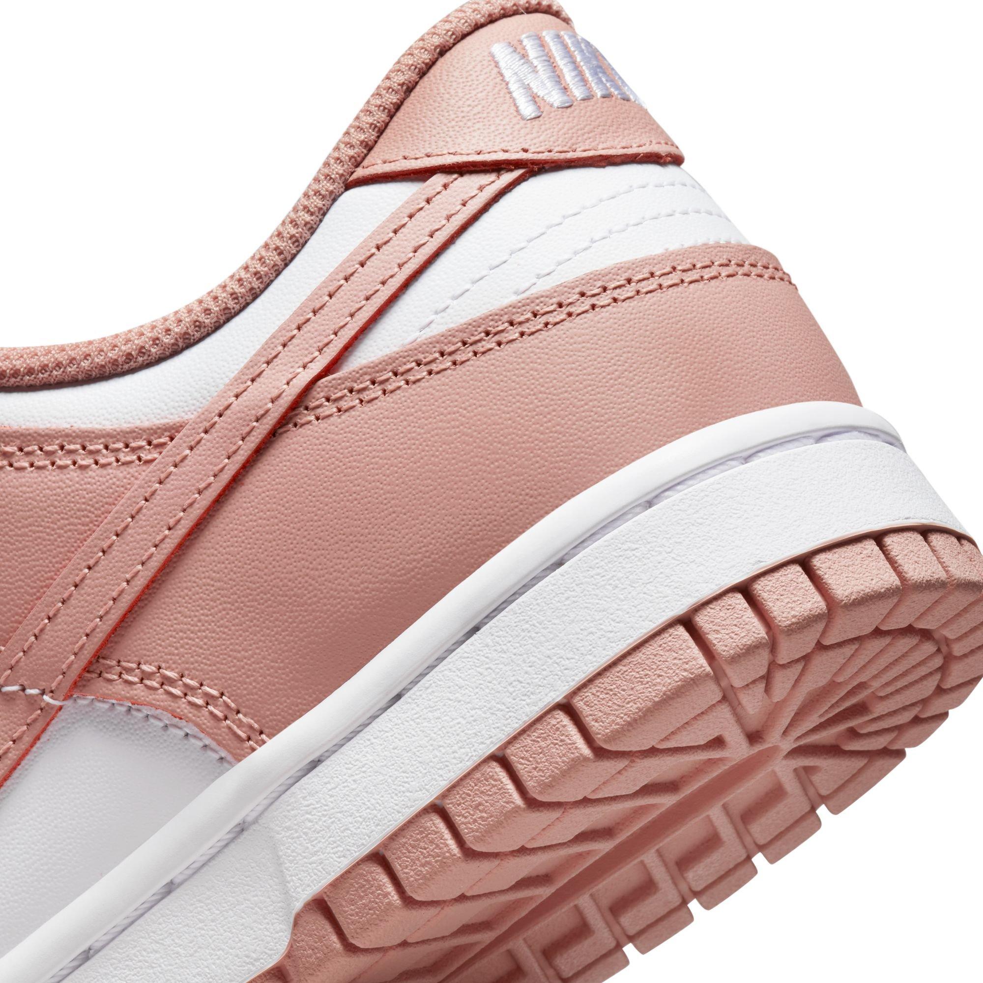 Nike Dunk Low "White/Rose Whisper" Women's Shoe - WHITE/PINK Thumbnail View 4