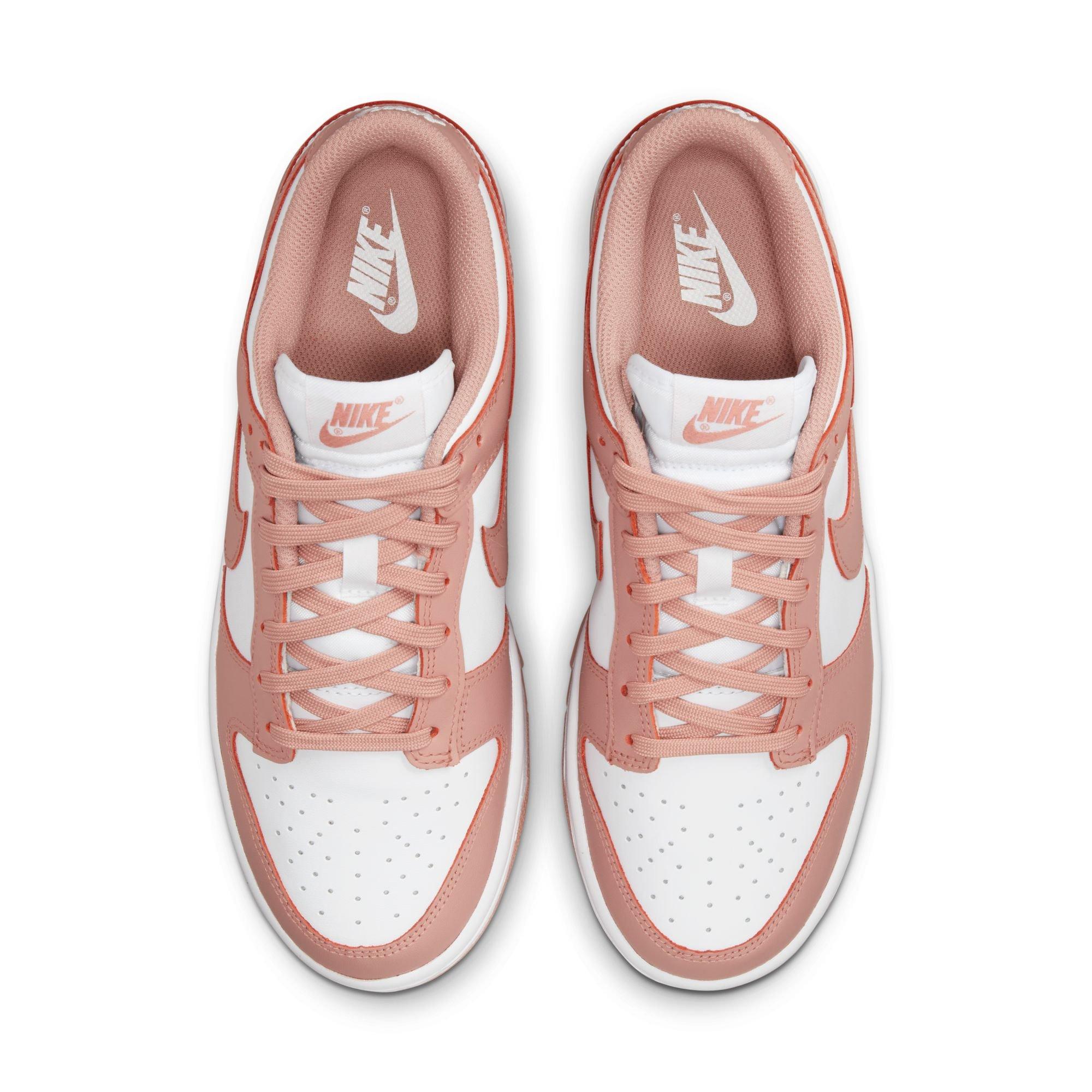 Nike Dunk Low "White/Rose Whisper" Women's Shoe - WHITE/PINK Thumbnail View 8