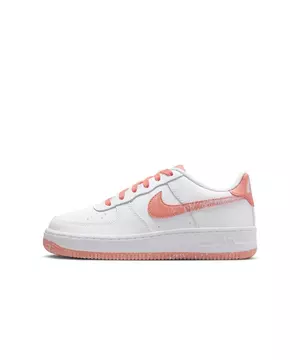 Nike Kids Air Force 1 LV8 Shoes - Size 5Y - White/Light Madder Root-Aura