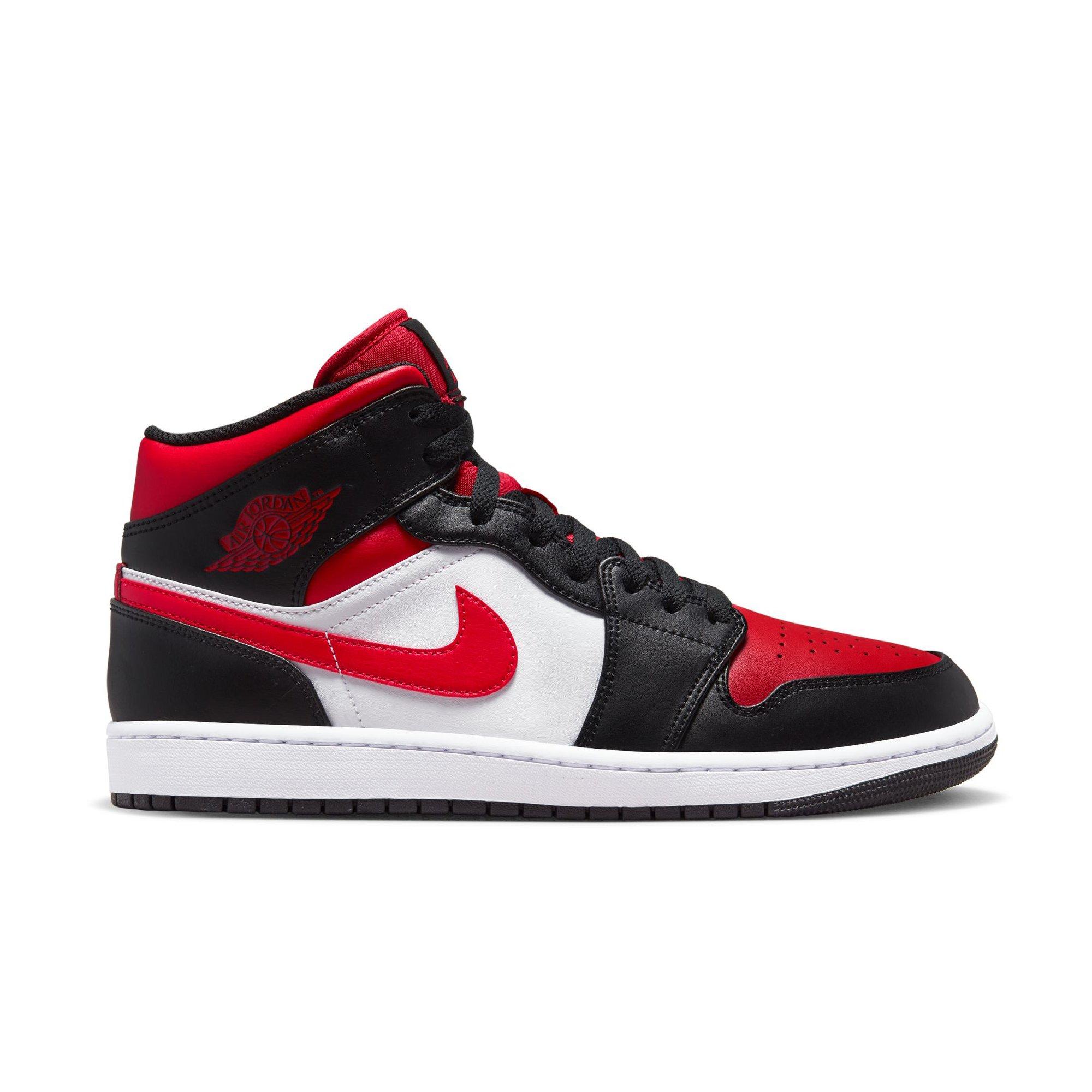 air jordan mid black gym red