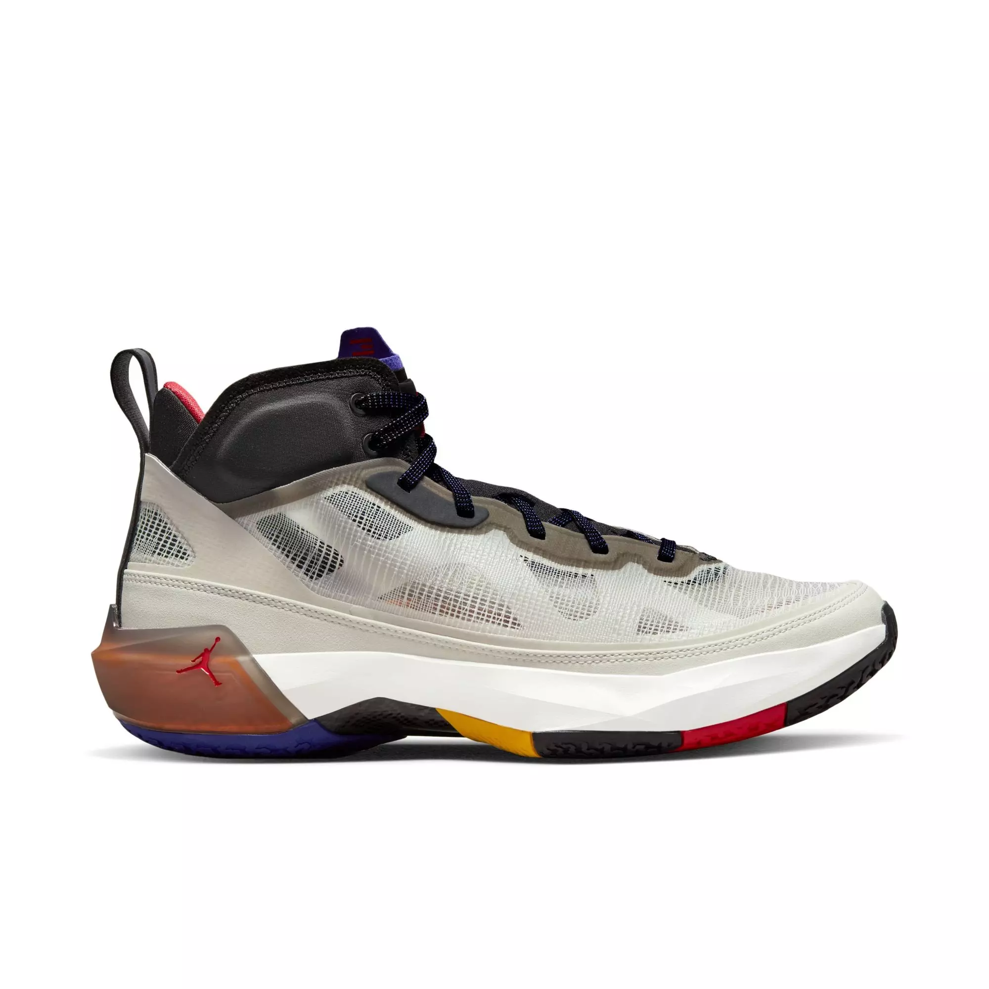 Jordan XXXVII "Light Bone/Fire Red/Black" Men's Basketball Shoe - CREAM/RED