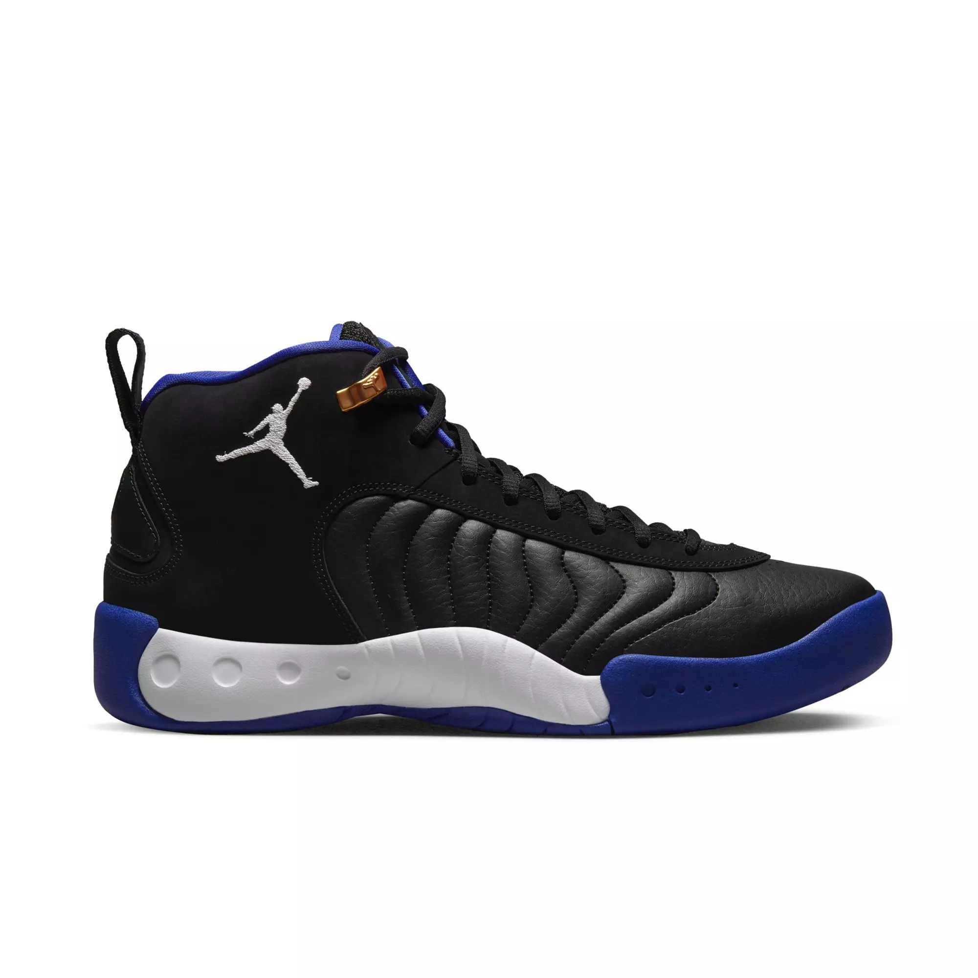 Jordan Jumpman Pro "Black/White/Bright Concord/Metallic Gold" Men's Shoe - BLACK/WHITE/PURPLE