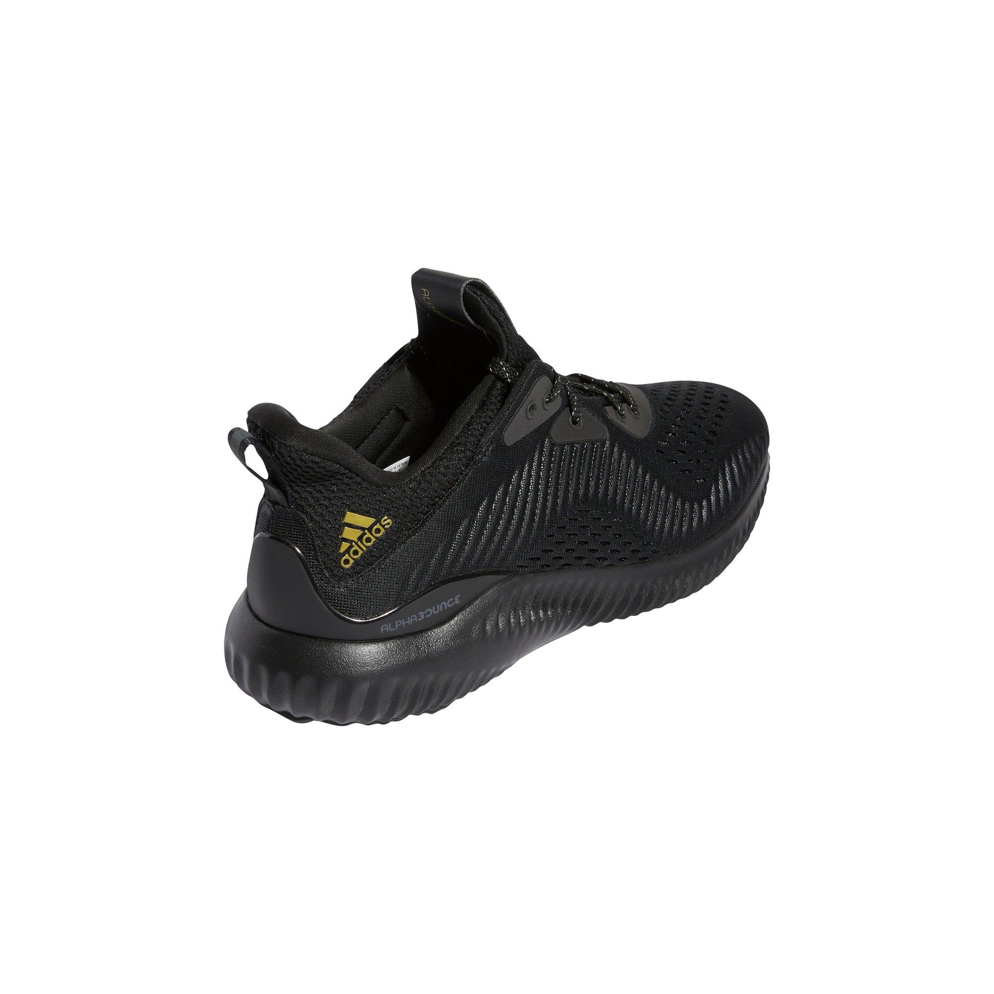 barbilla ensalada Él mismo adidas Alphabounce 1 "Core Black/Gold Metallic/Grey" Men's Running Shoe