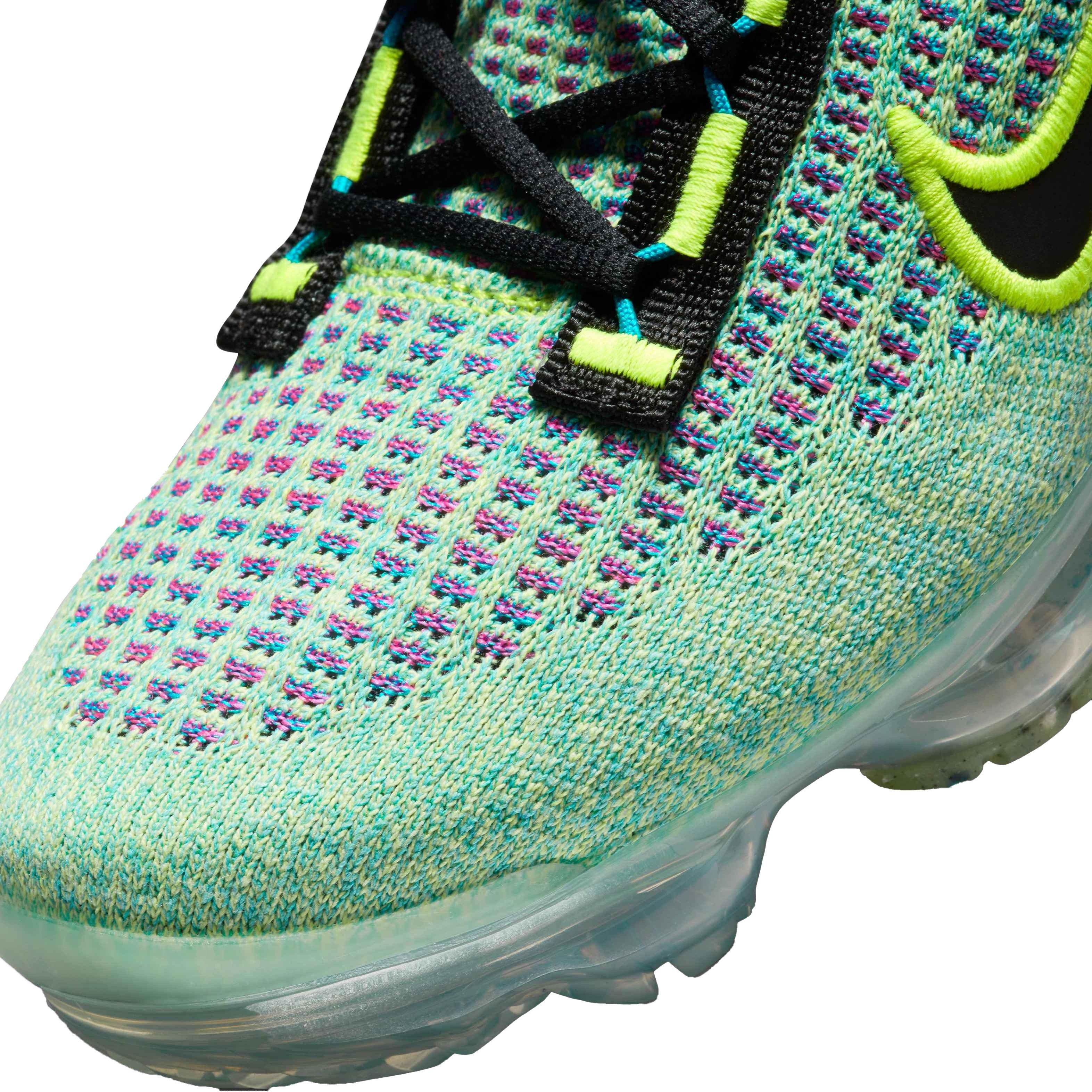 Nike Air VaporMax 2021 FK NN Grade School Girls' Volt/Black/Photo Blue/Metallic Silver Shoe