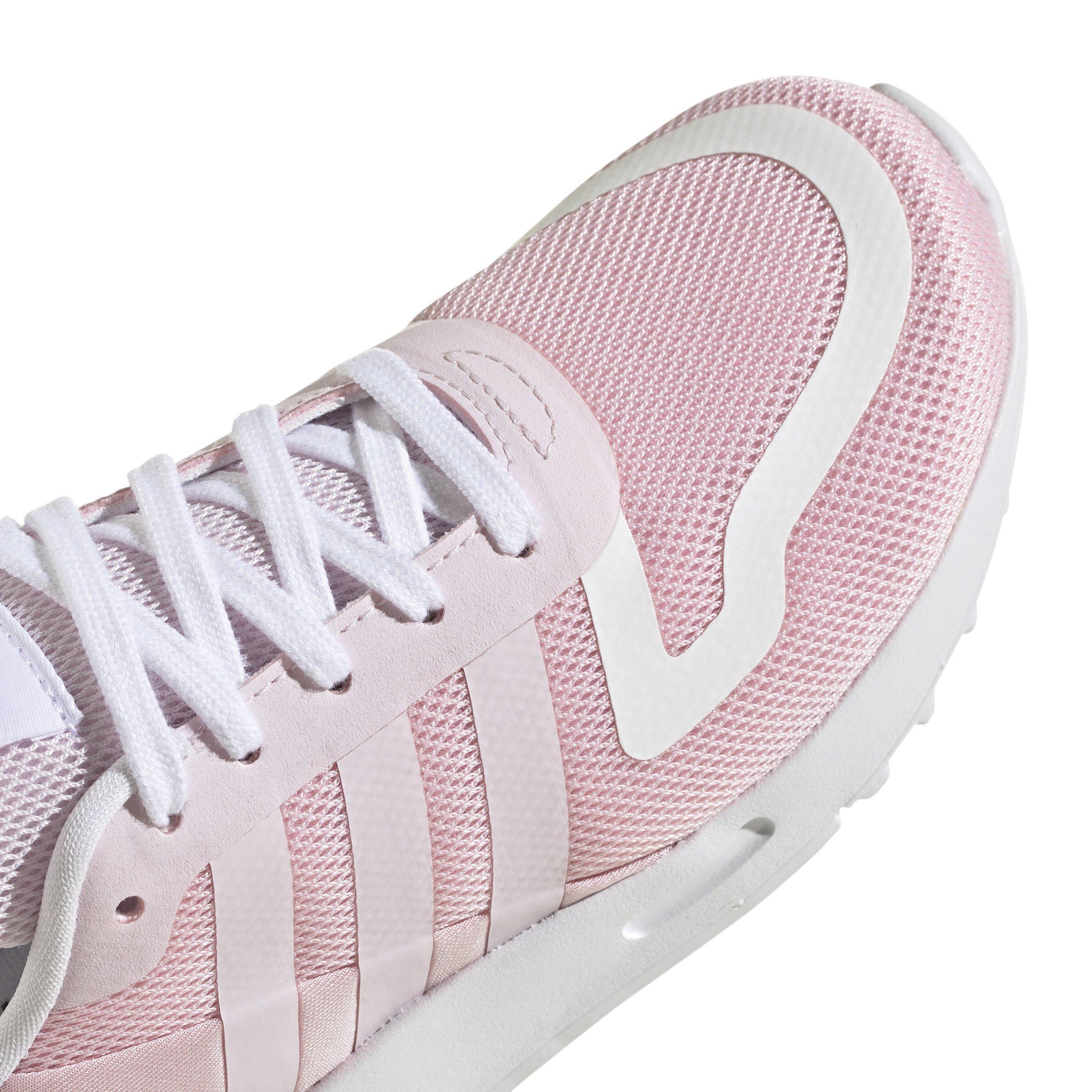 White adidas clearance tennis shoes pink