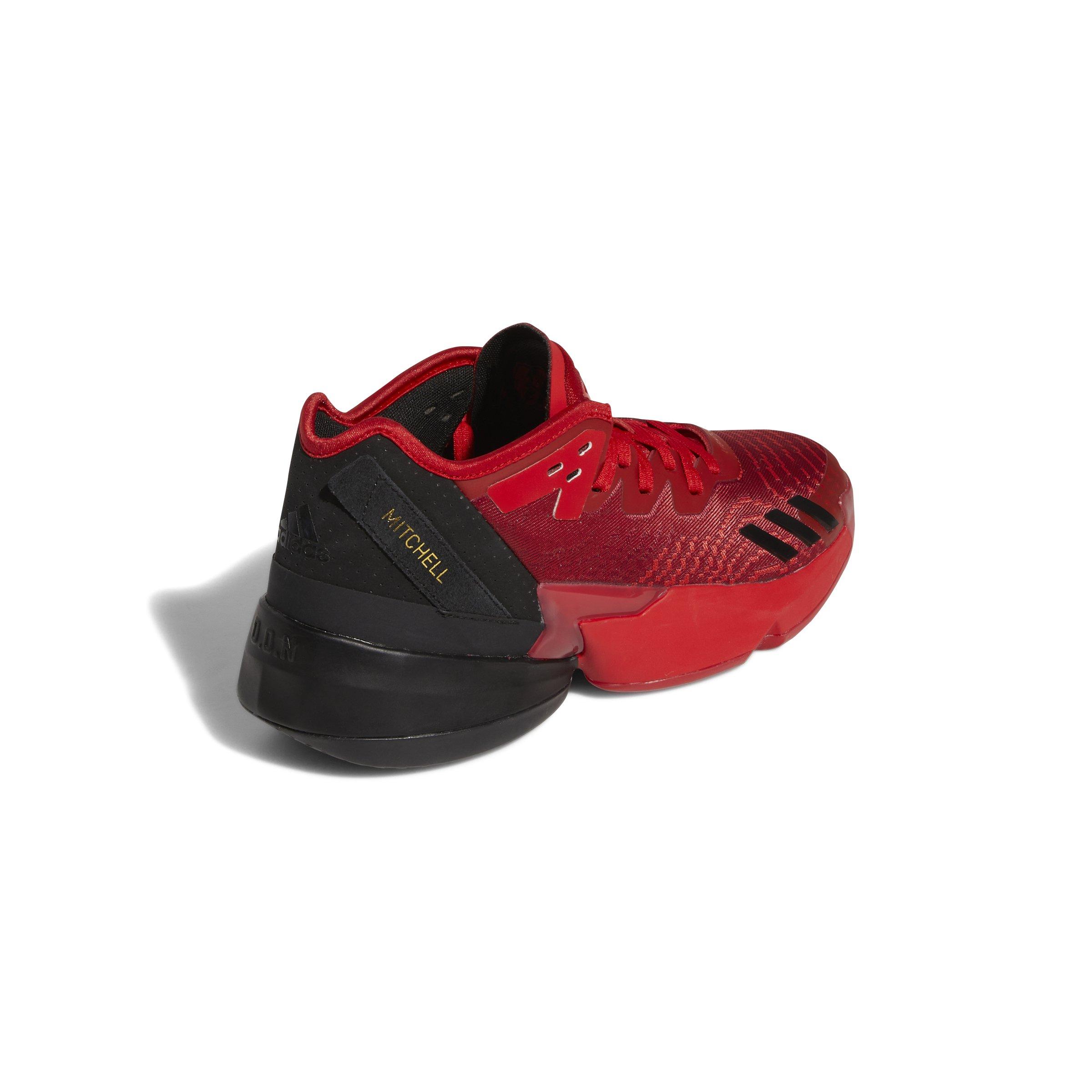 Red adidas basketball on sale shoes