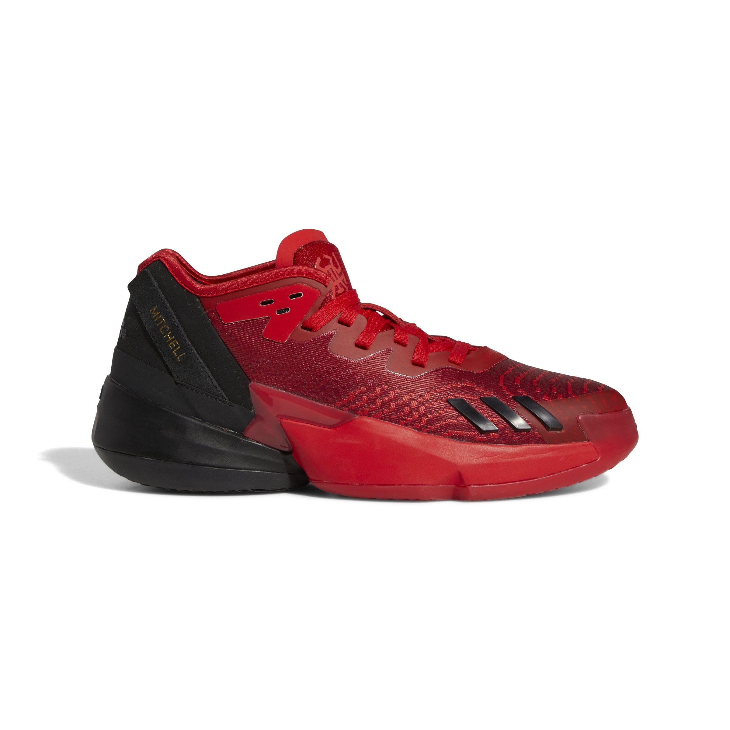 adidas red black basketball shoes