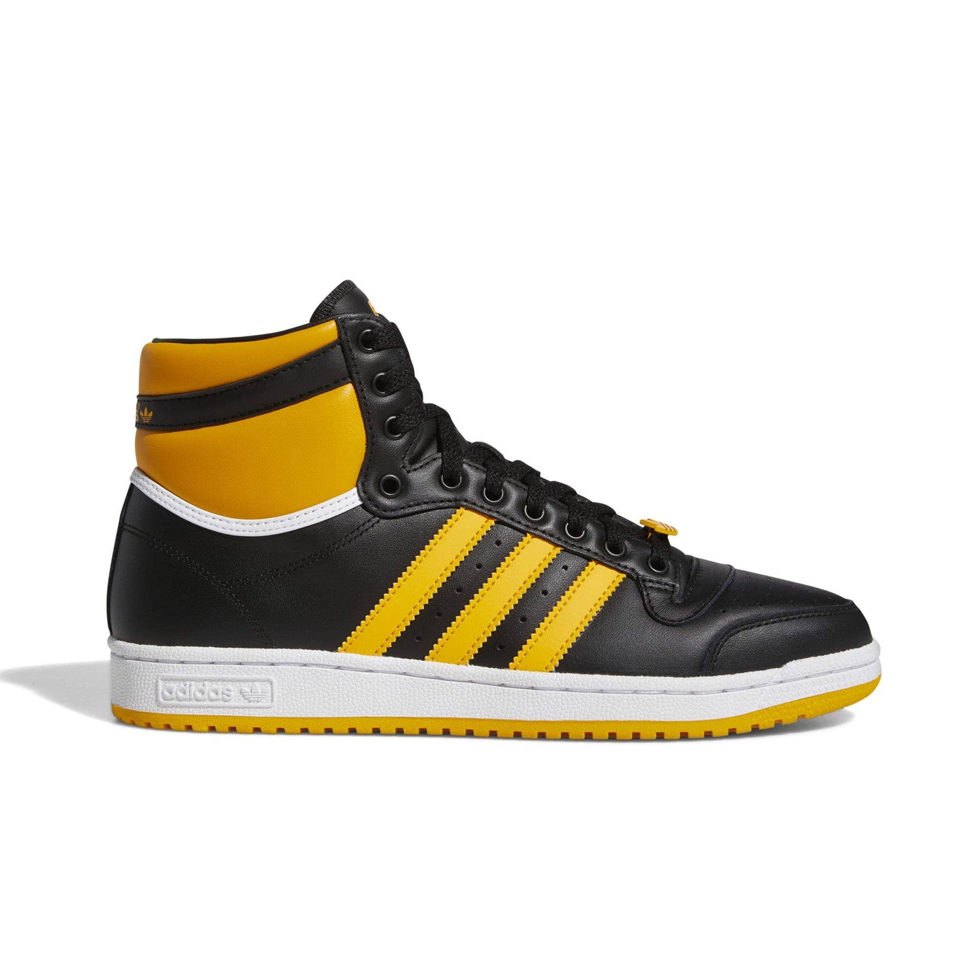 high top adidas black and gold