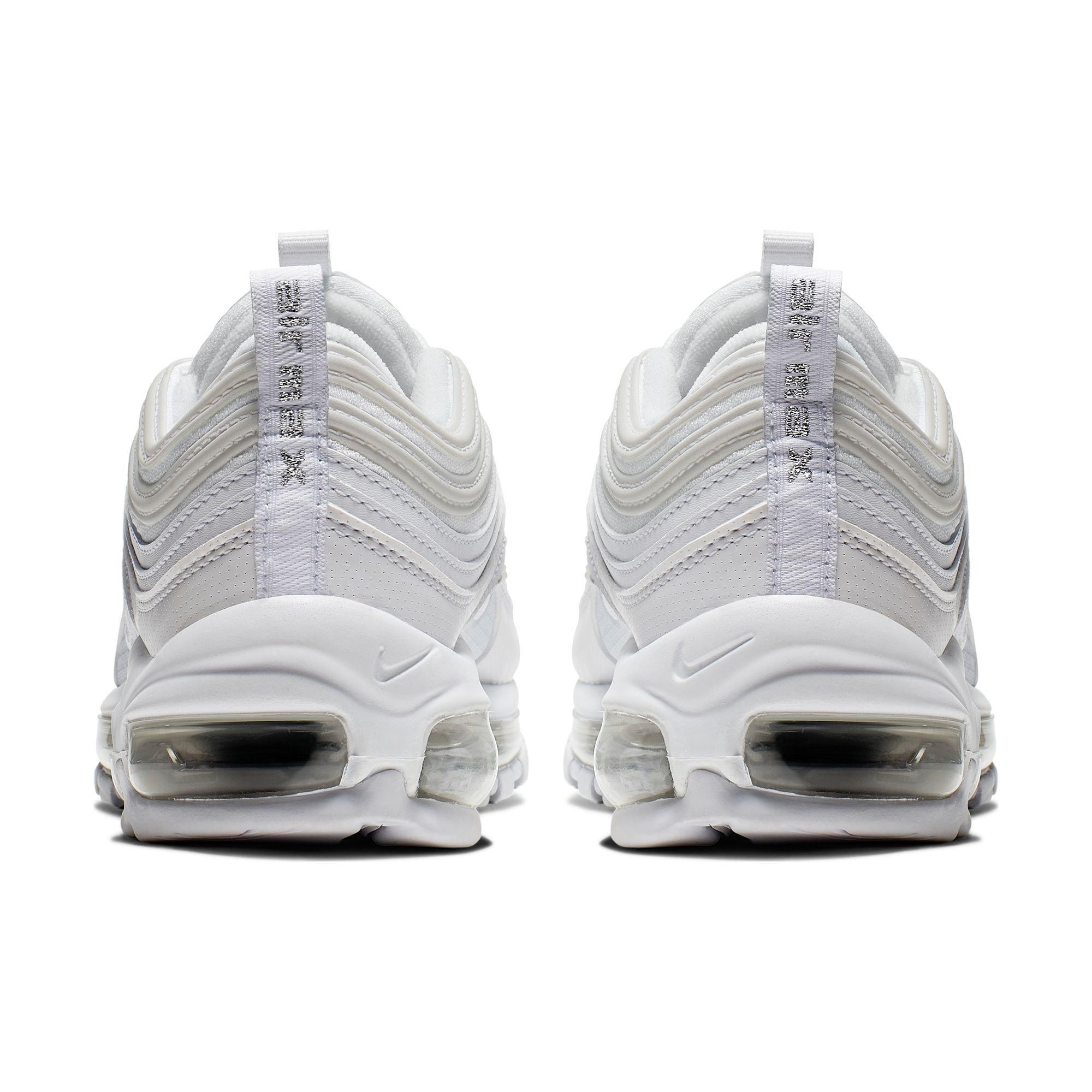 Nike Air Max 97 "White/Metallic Silver" Grade School Kids' Shoe - WHITE Thumbnail View 9