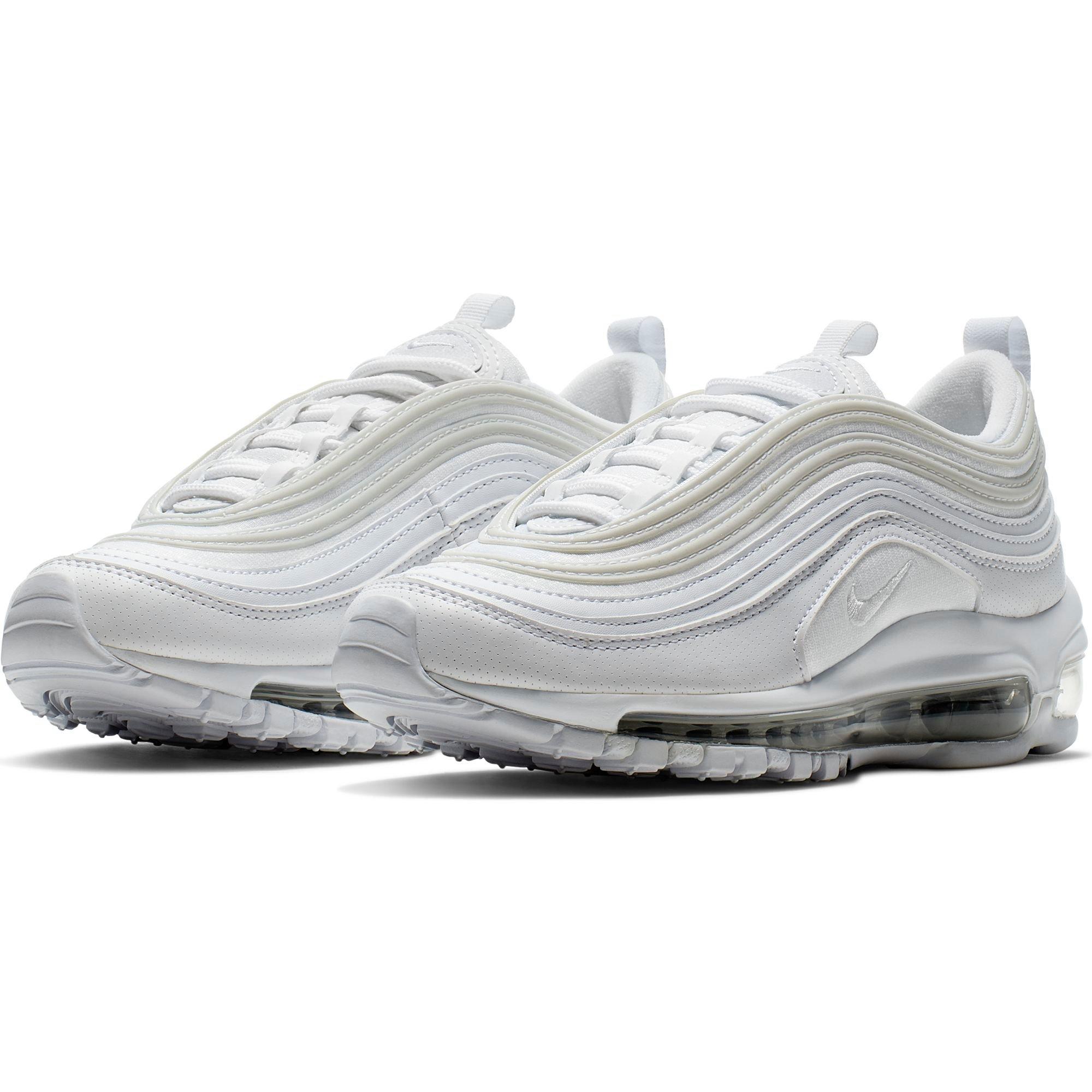 Nike Air Max 97 Grade School Kids' White/Metallic Silver Shoe