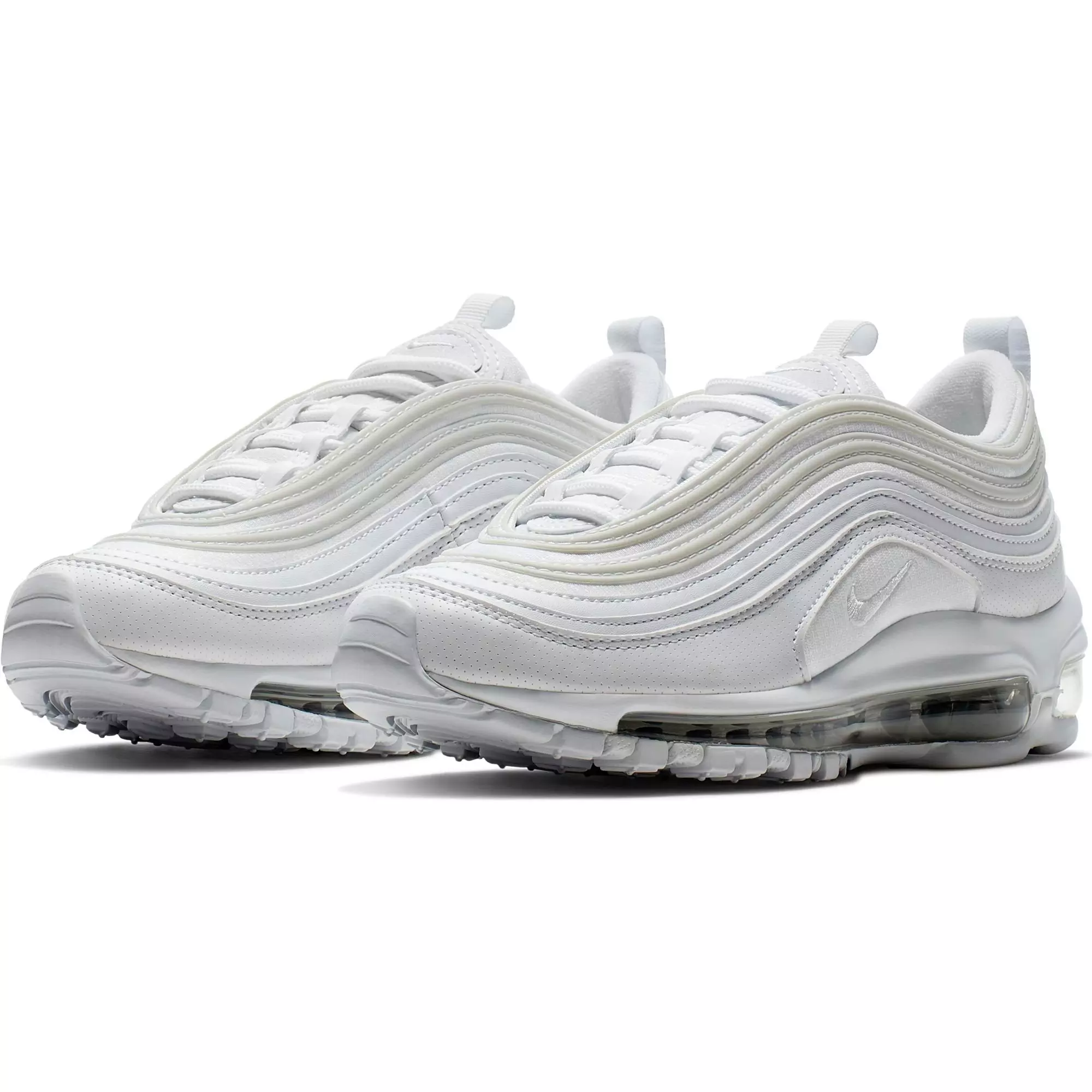 Nike Air Max 97 "White/Metallic Silver" Grade School Kids' Shoe - WHITE