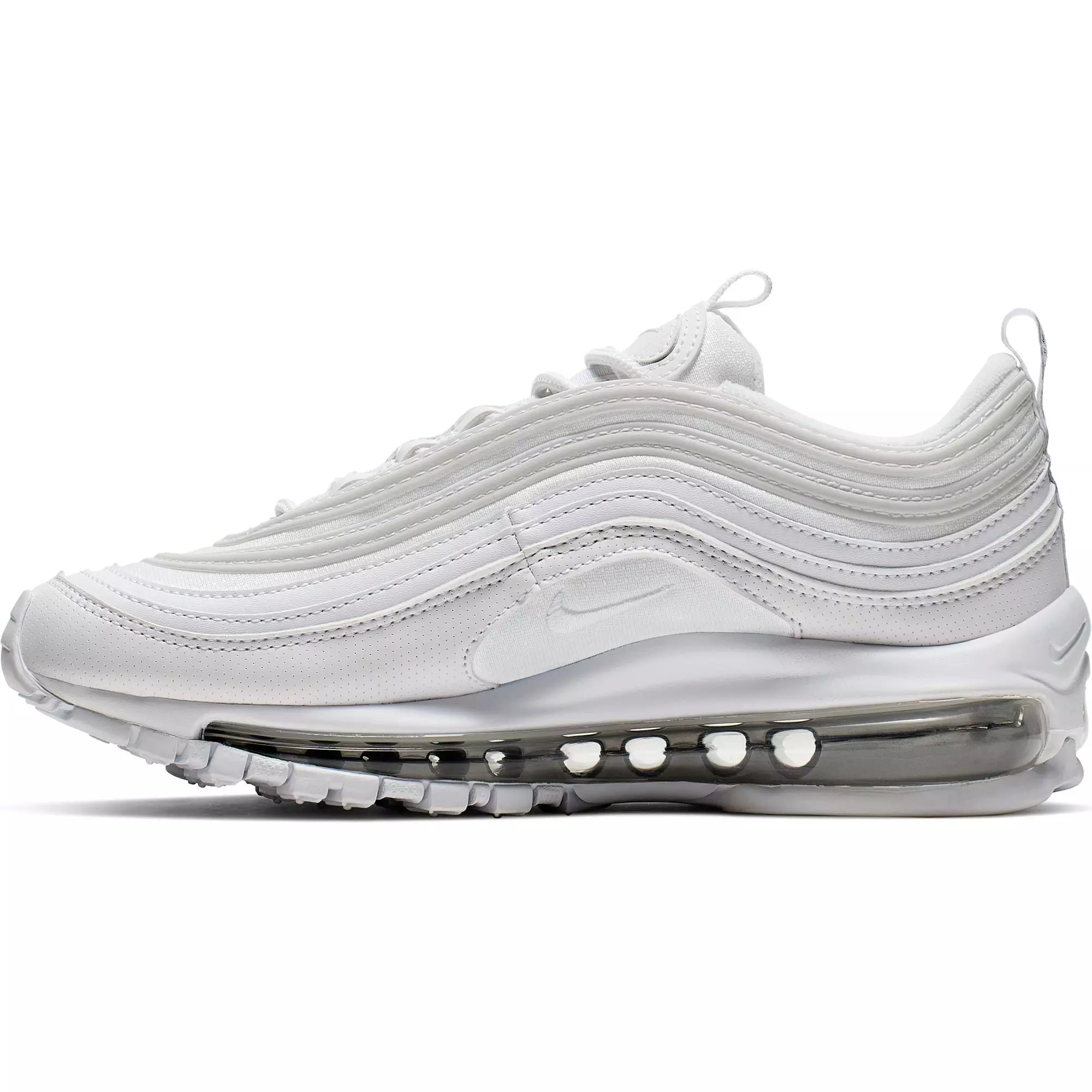 Nike Air Max 97 "White/Metallic Silver" Grade School Kids' Shoe - WHITE