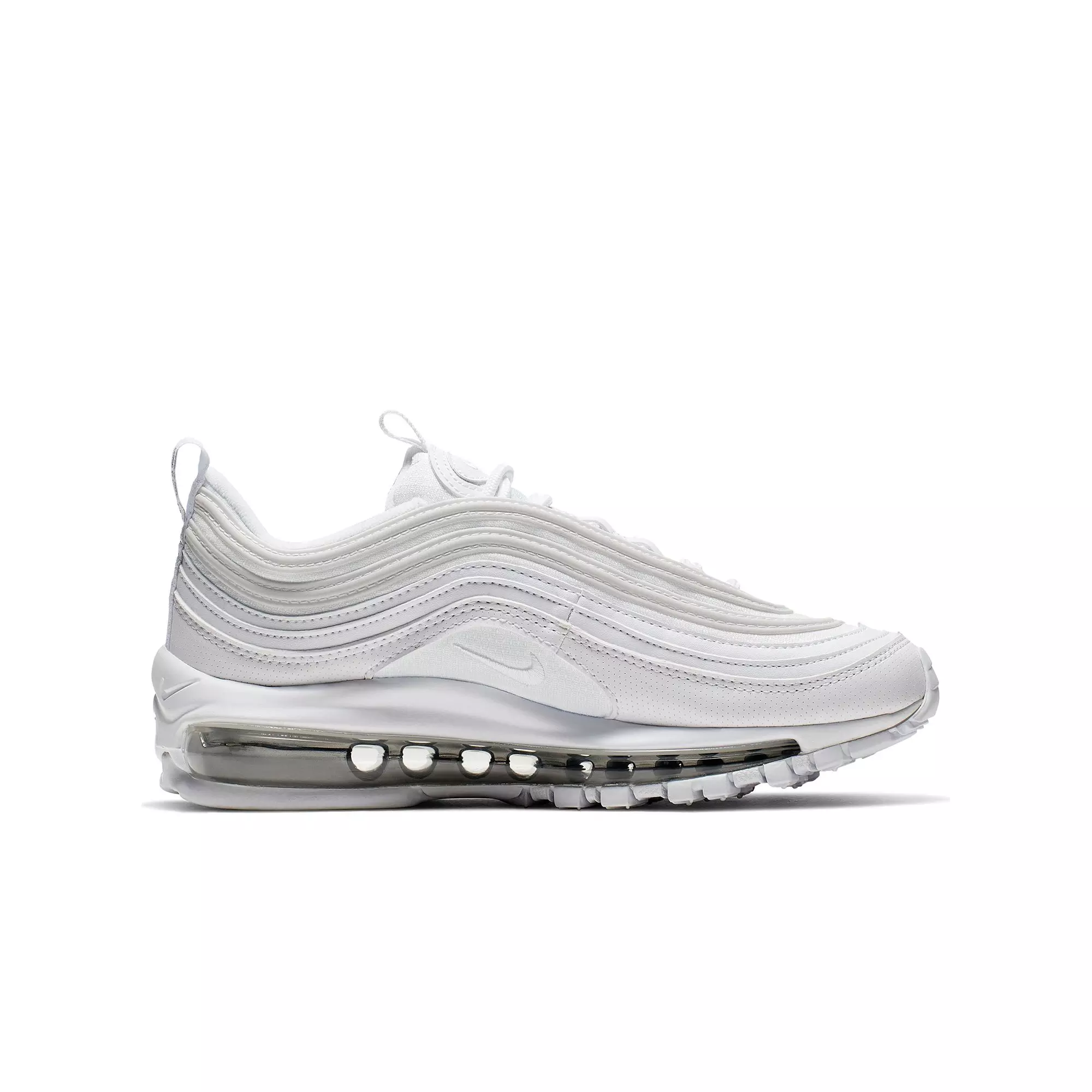Nike Air Max 97 "White/Metallic Silver" Grade School Kids' Shoe - WHITE
