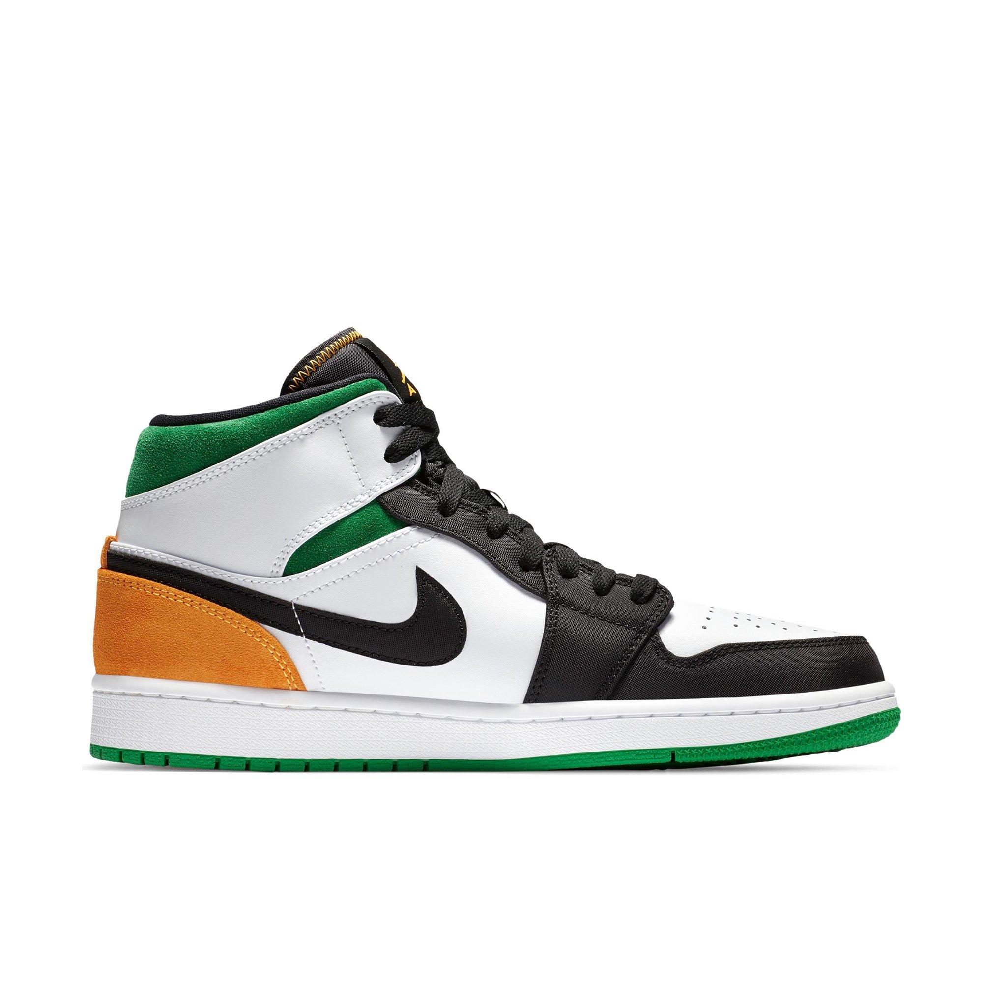 orange green jordan 1