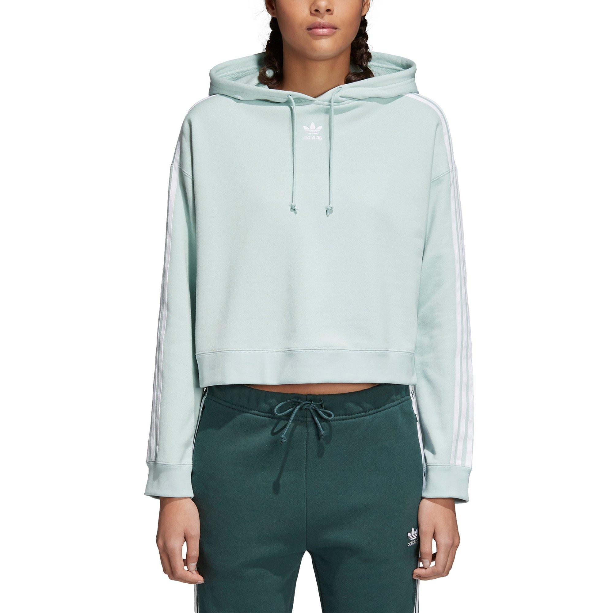 adidas logo crop hoodie ladies