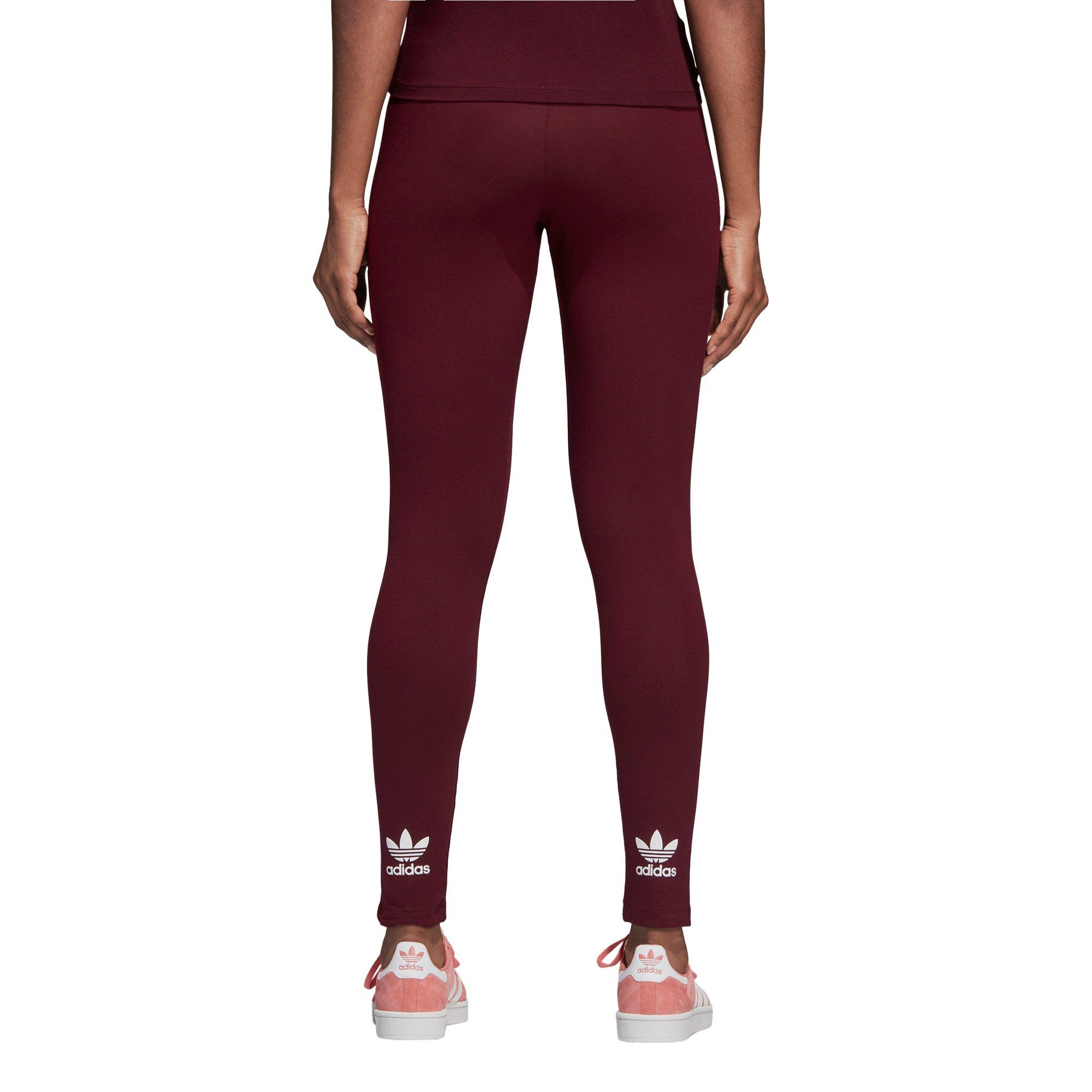 burgundy adidas tights