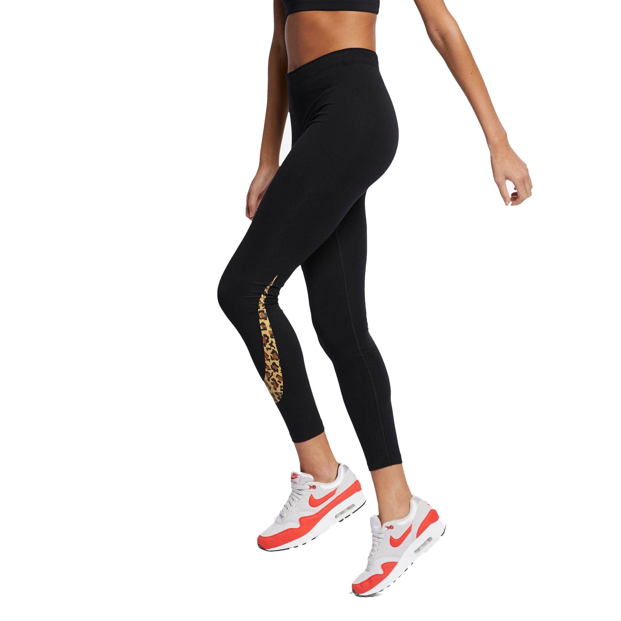 nike leopard swoosh leggings