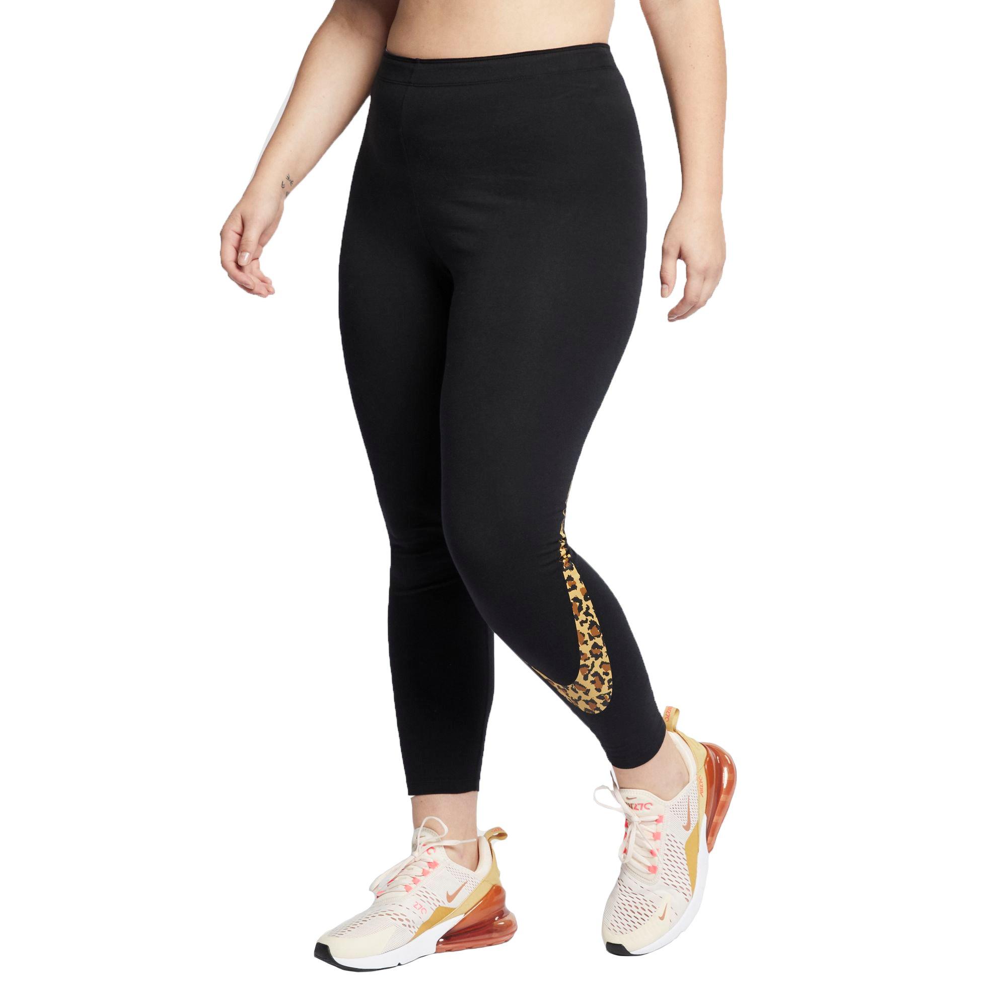 nike leopard swoosh leggings