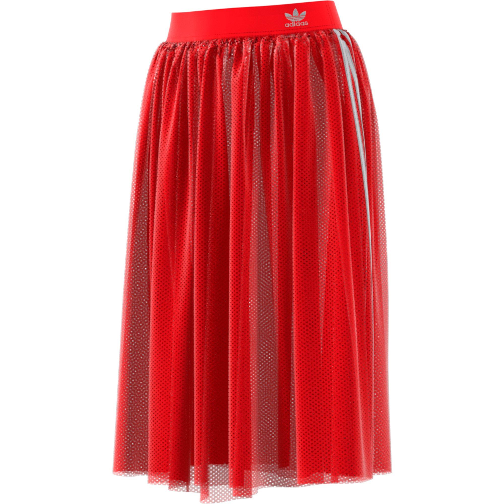 adidas tulle skirt red