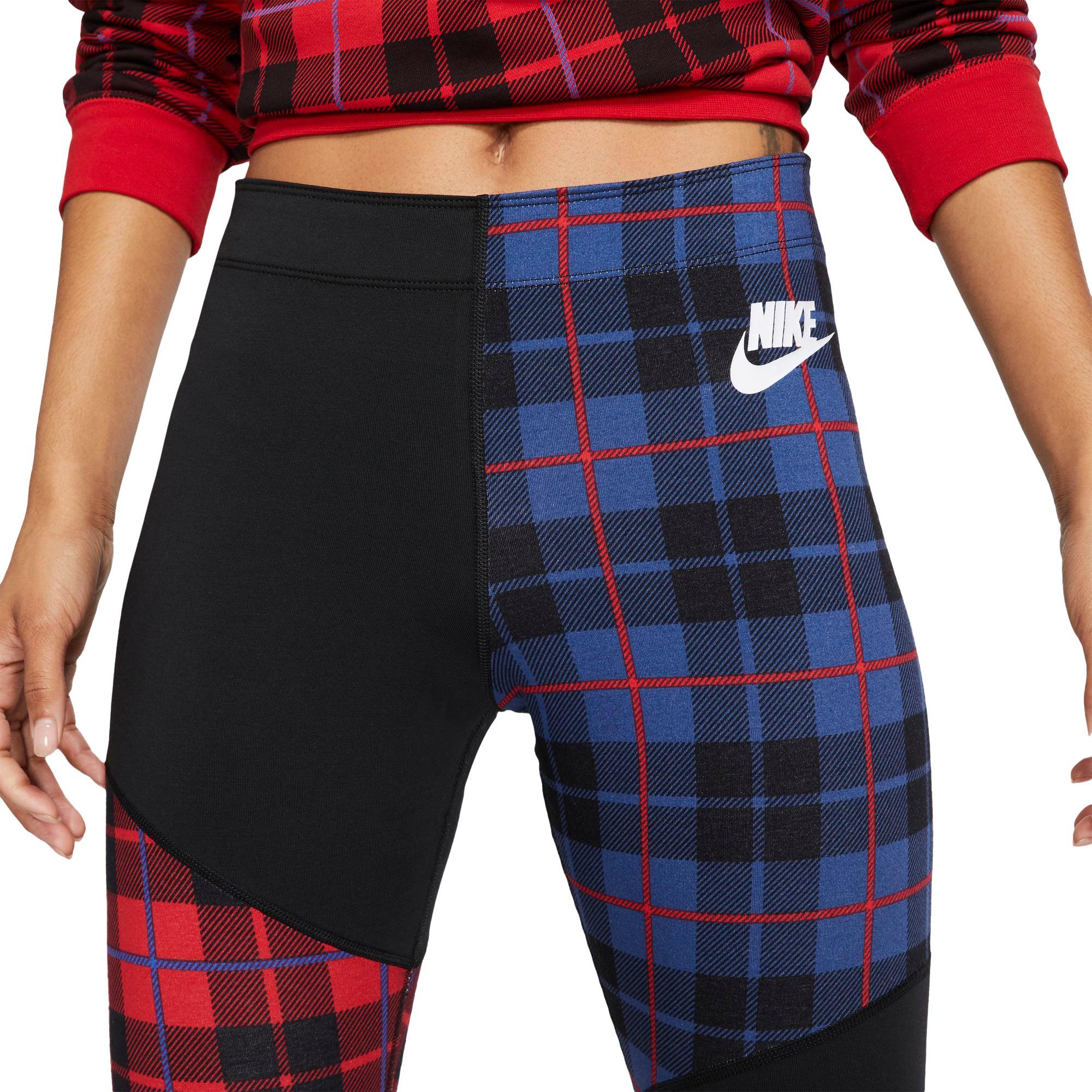 nike yellow plaid leggings
