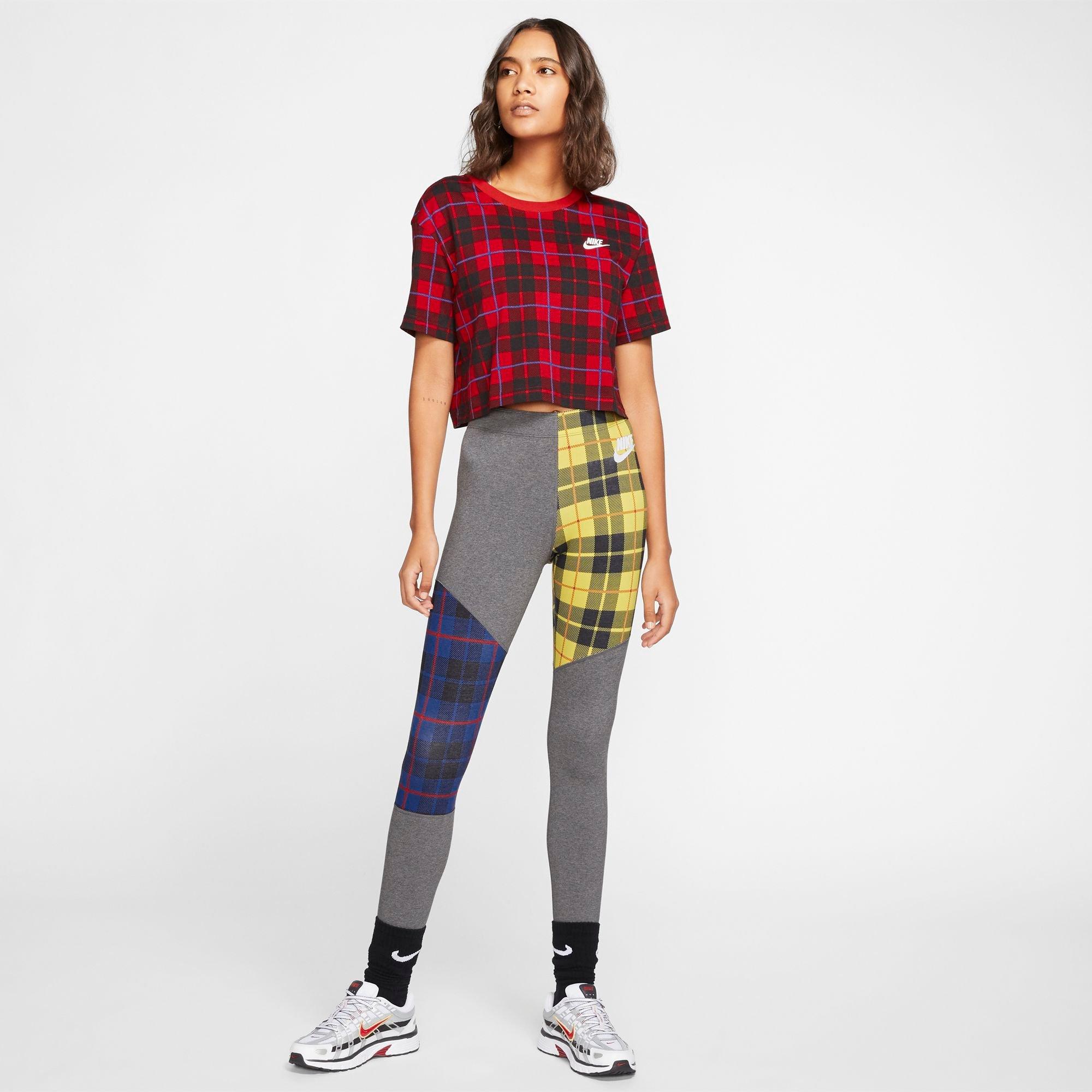 nike plaid crop top