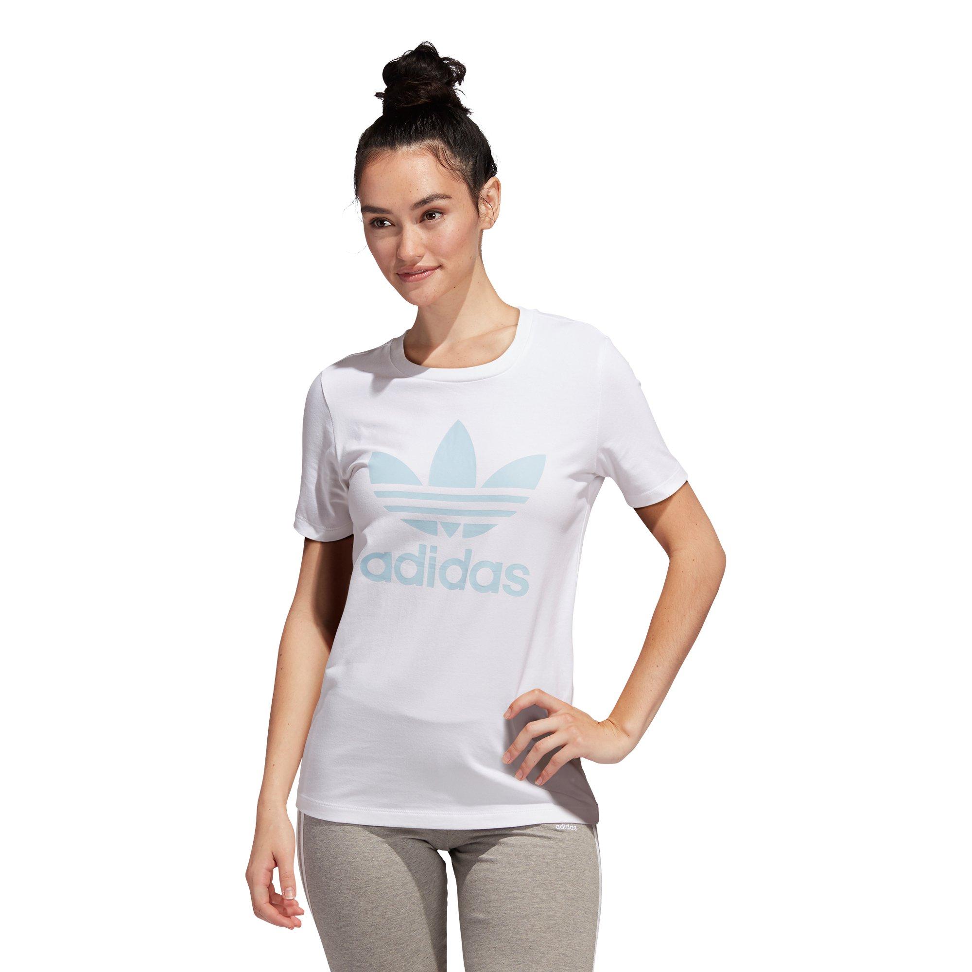 adidas trefoil t shirt women's