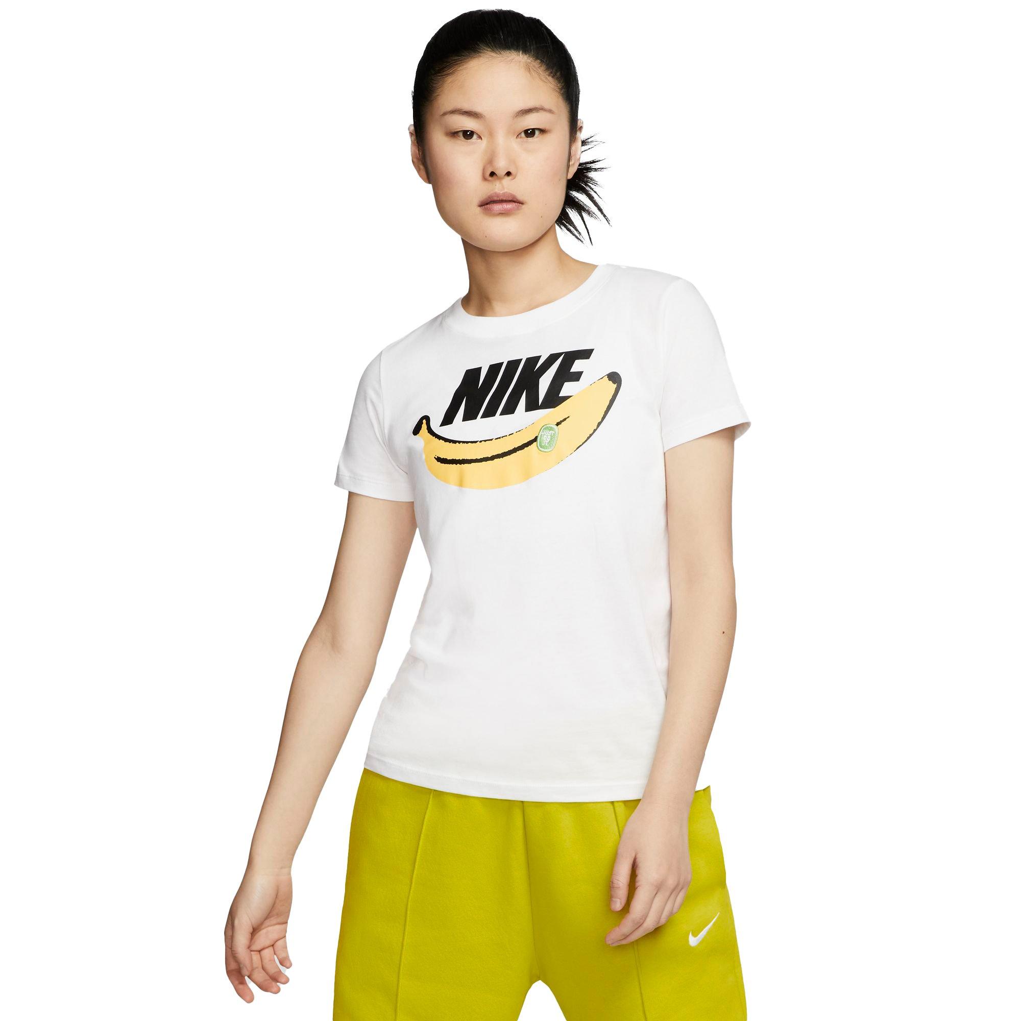 yellow nike t shirt women's