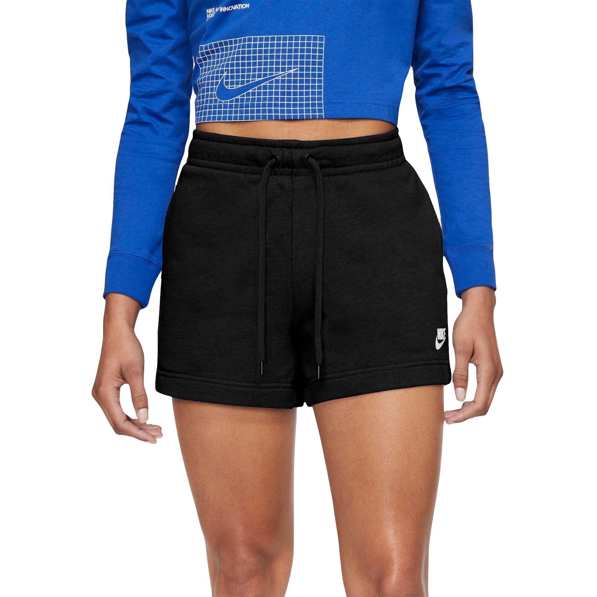 Nike Women's Sportswear Club Fleece Blue Shorts - Hibbett