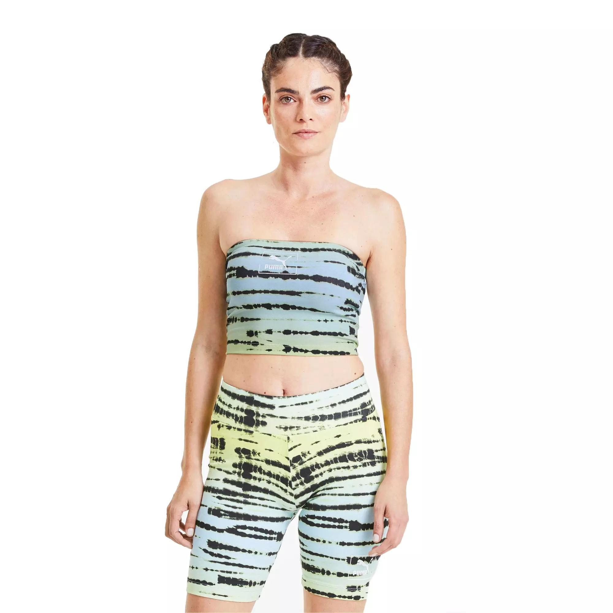 PUMA Women's Tie Dye Bandeau - BLUE/GREEN