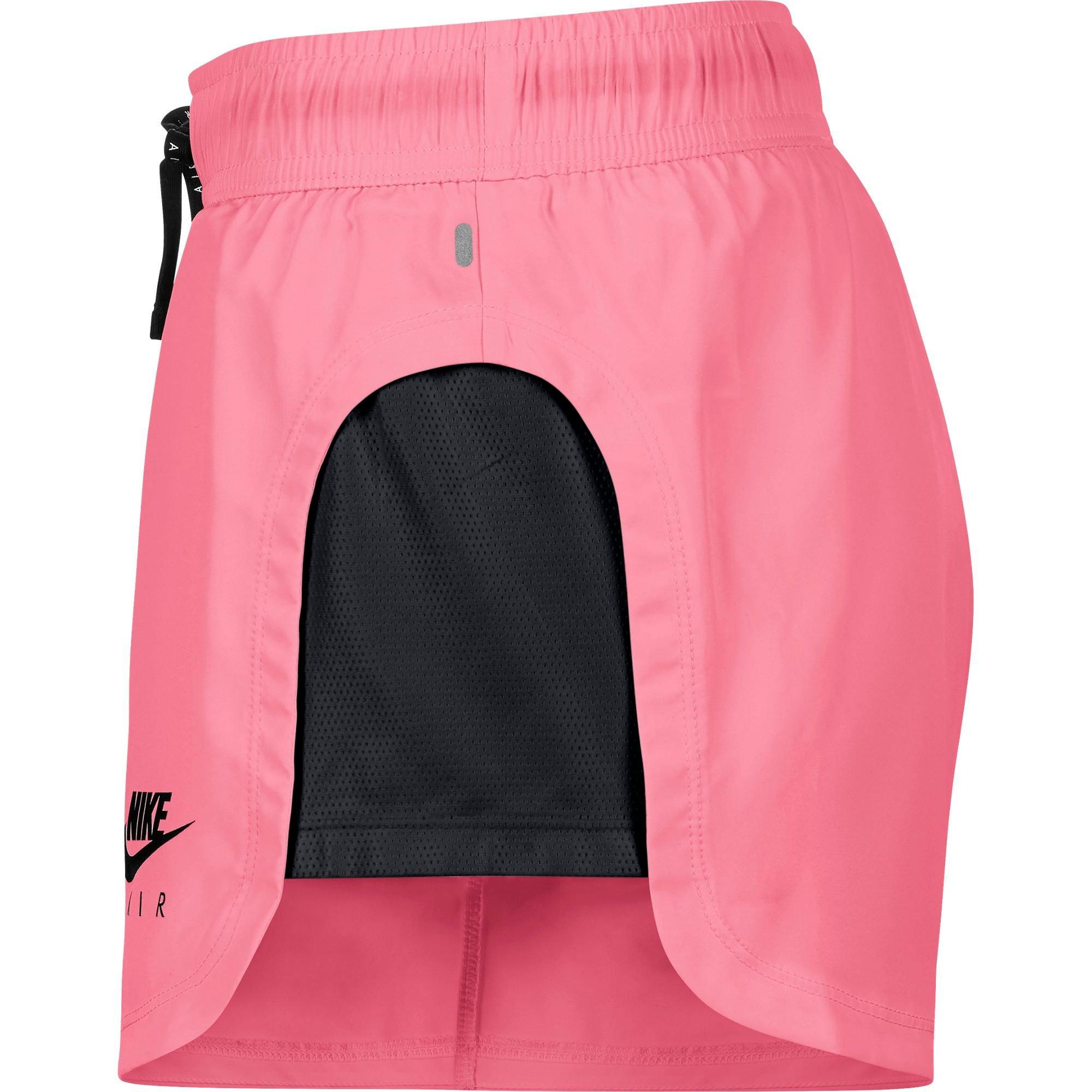 nike air running 2 in 1 short in pink