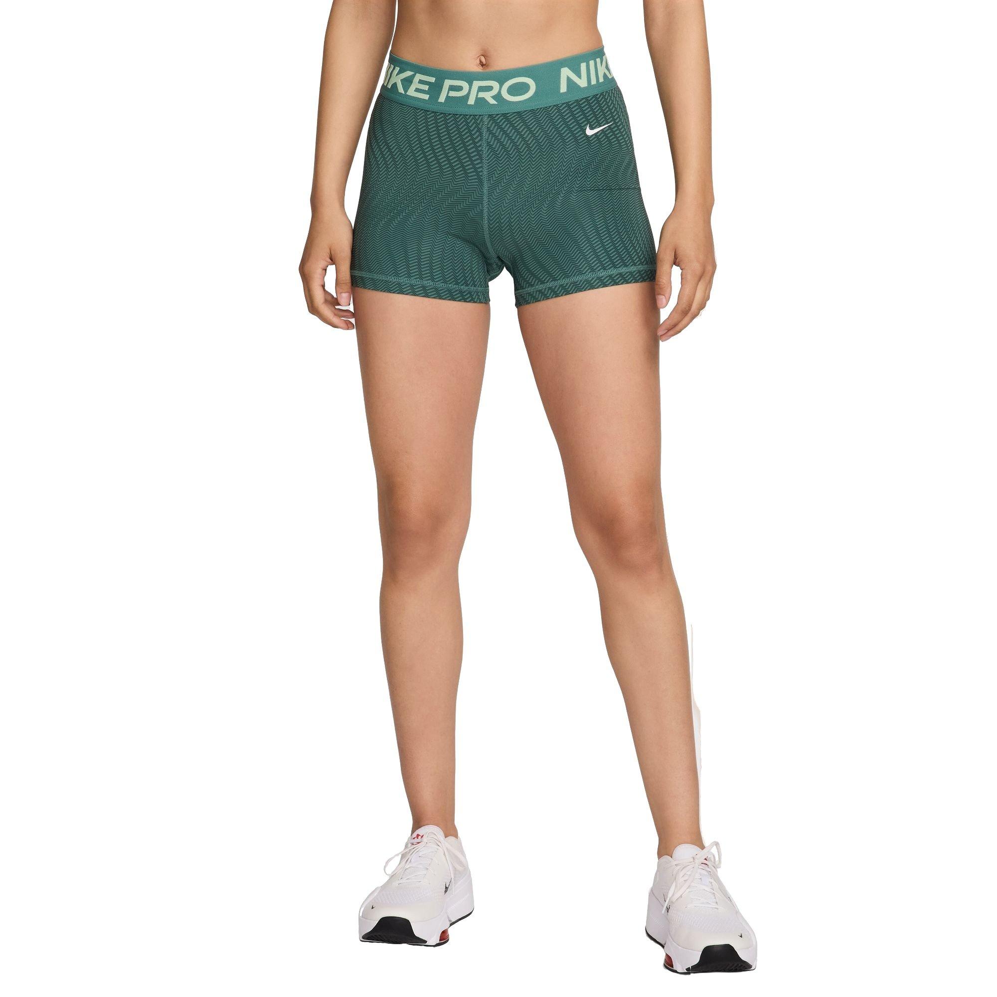 Nike Women's Pro 3-Inch Printed Shorts - Bicoastal - GREEN Thumbnail View 3