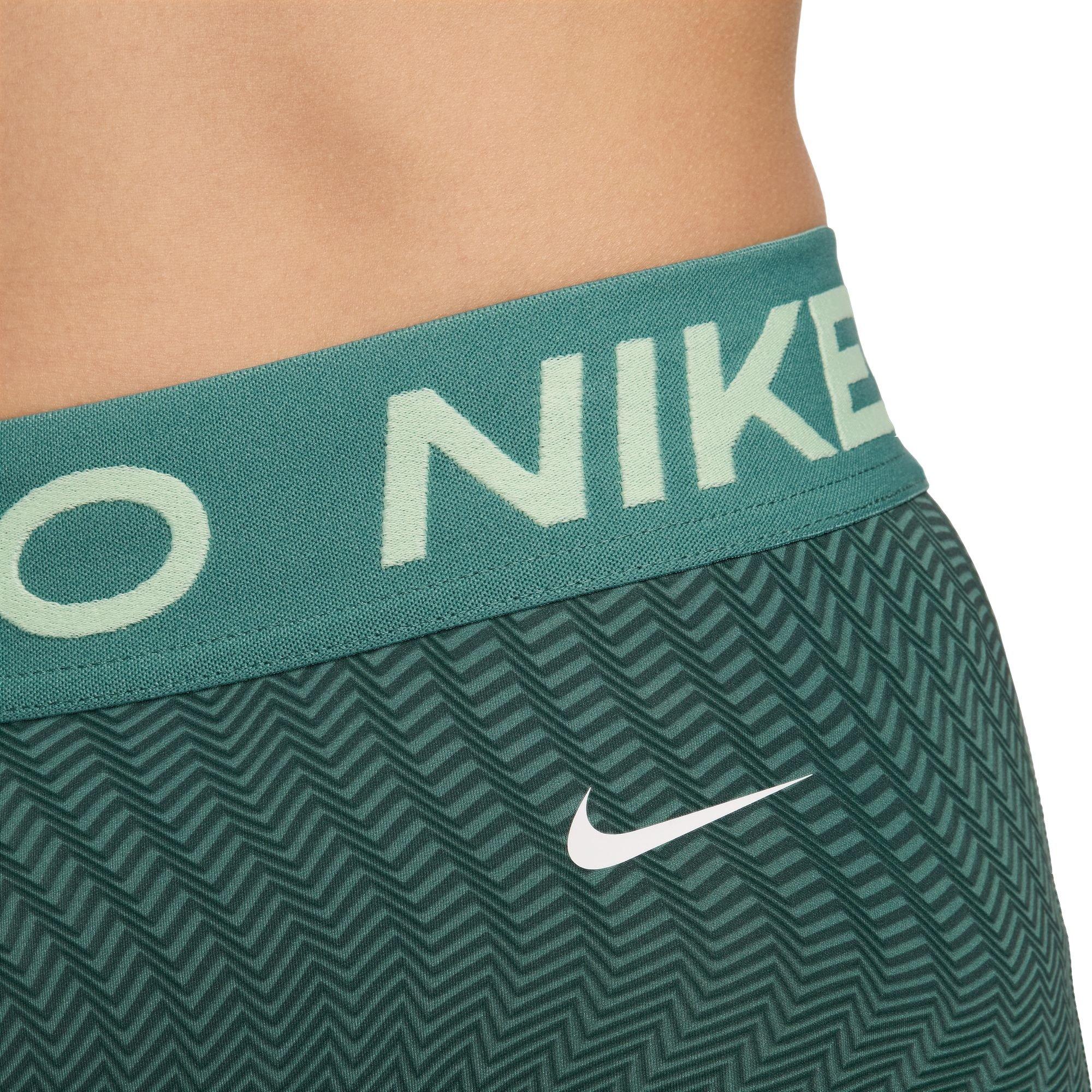 Nike Women's Pro 3-Inch Printed Shorts - Bicoastal - GREEN Thumbnail View 5