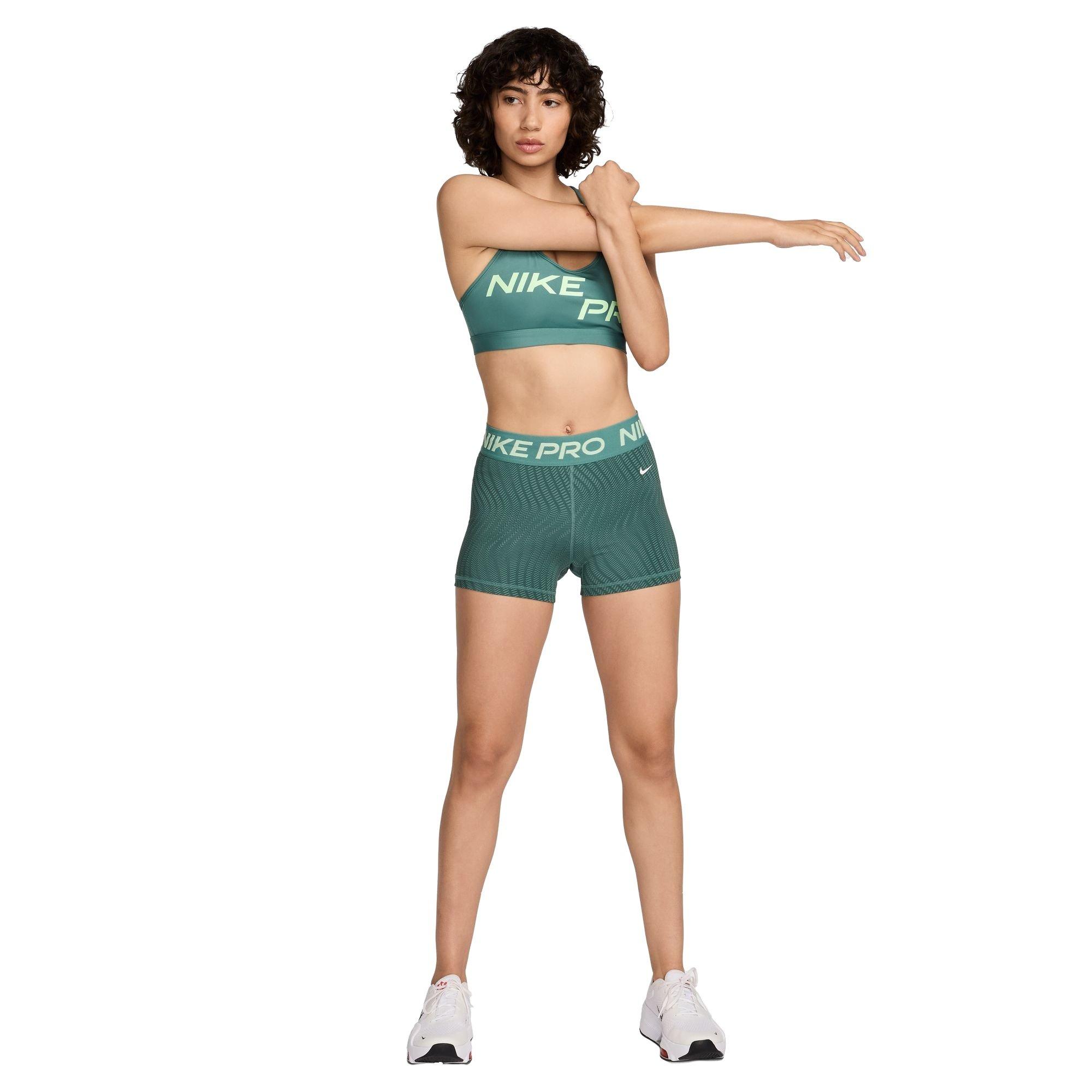 Nike Women's Pro 3-Inch Printed Shorts - Bicoastal - GREEN Thumbnail View 6