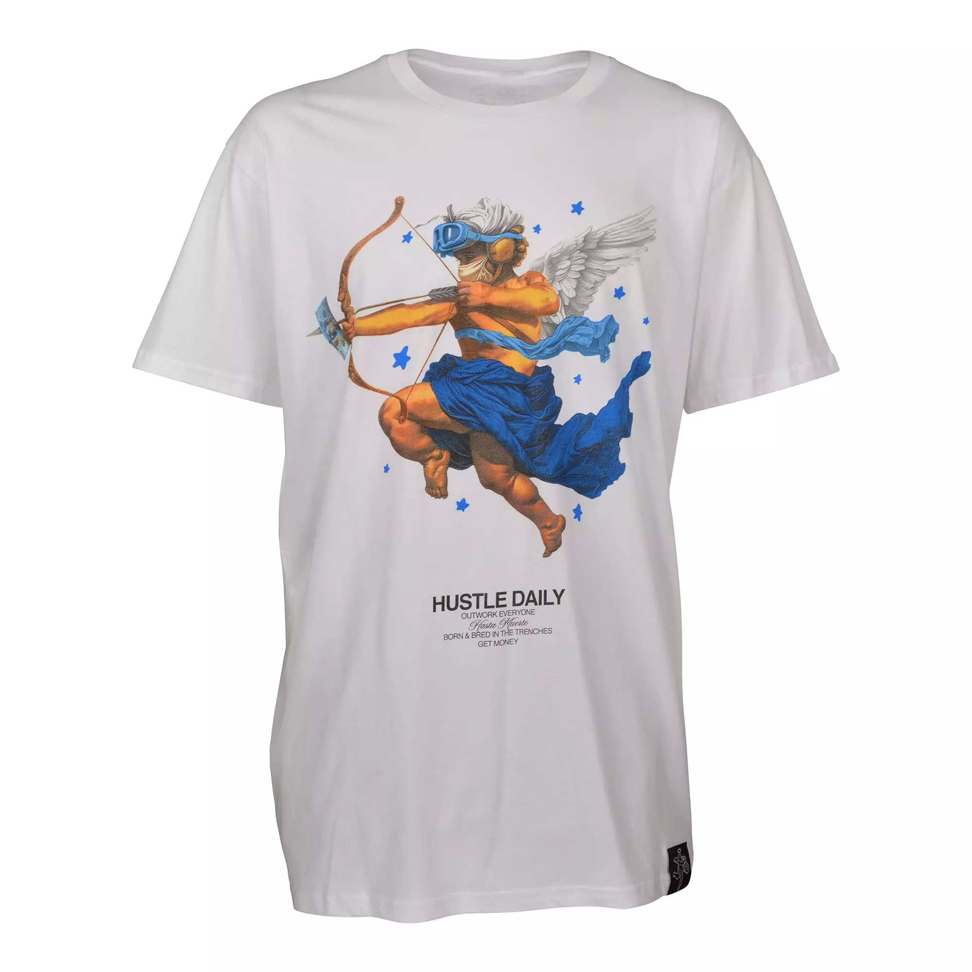 Hasta Muerte Men's Army Angel AJ4 Tee - White - WHITE