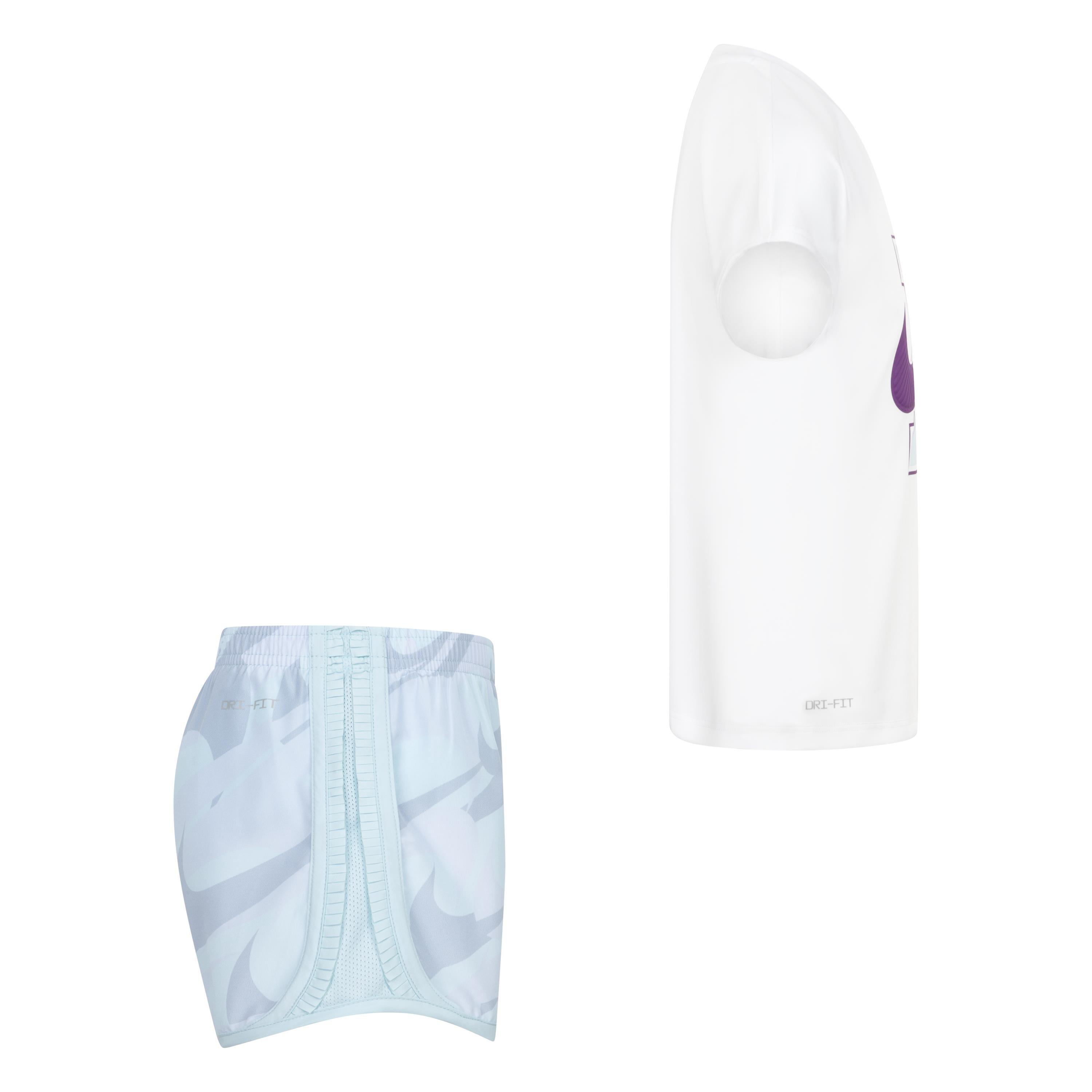 Nike Little Girls' Tempo Dri-FIT Prep Set - LT BLUE Thumbnail View 3