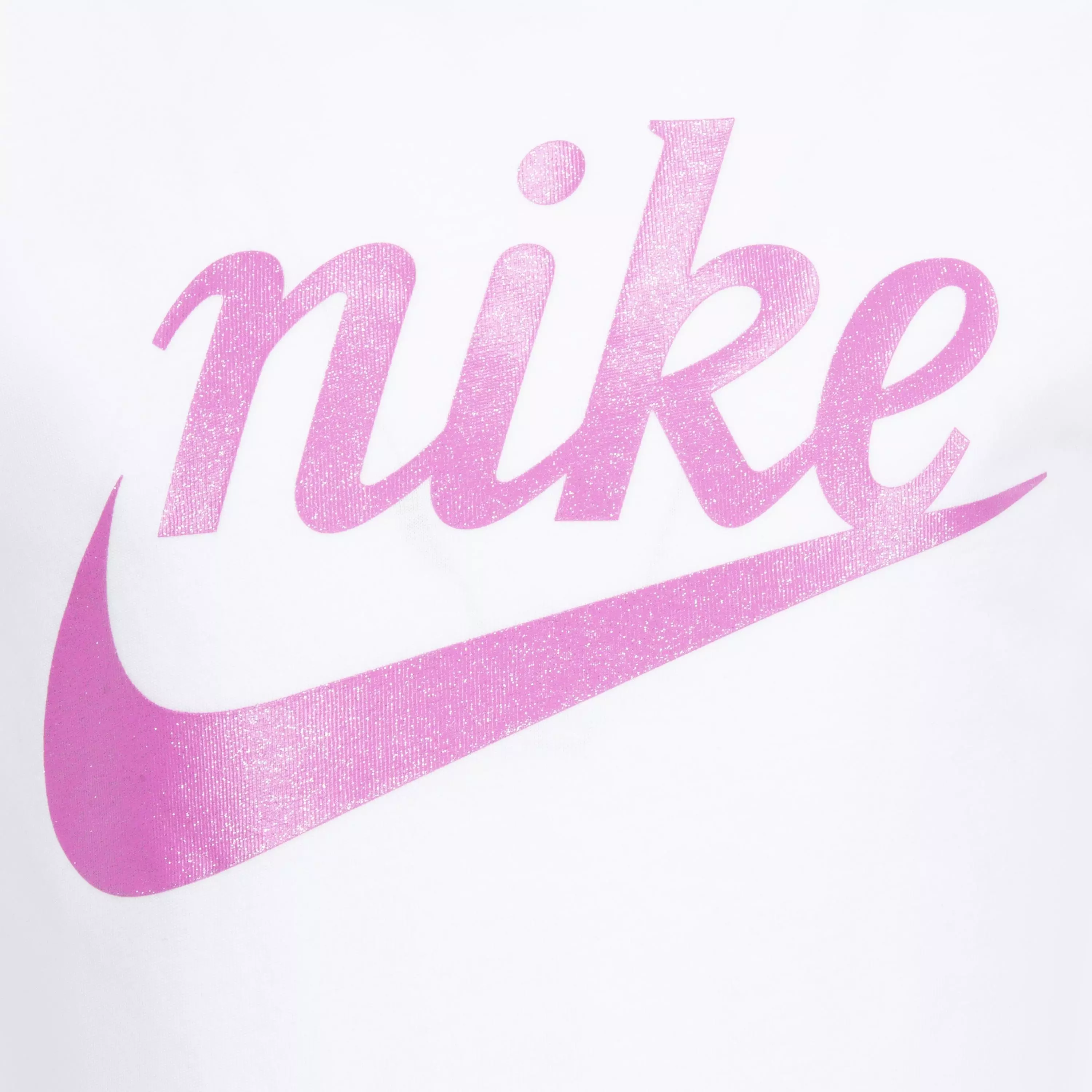 Nike Little Girls' Script Swoosh Tee - WHITE/PINK