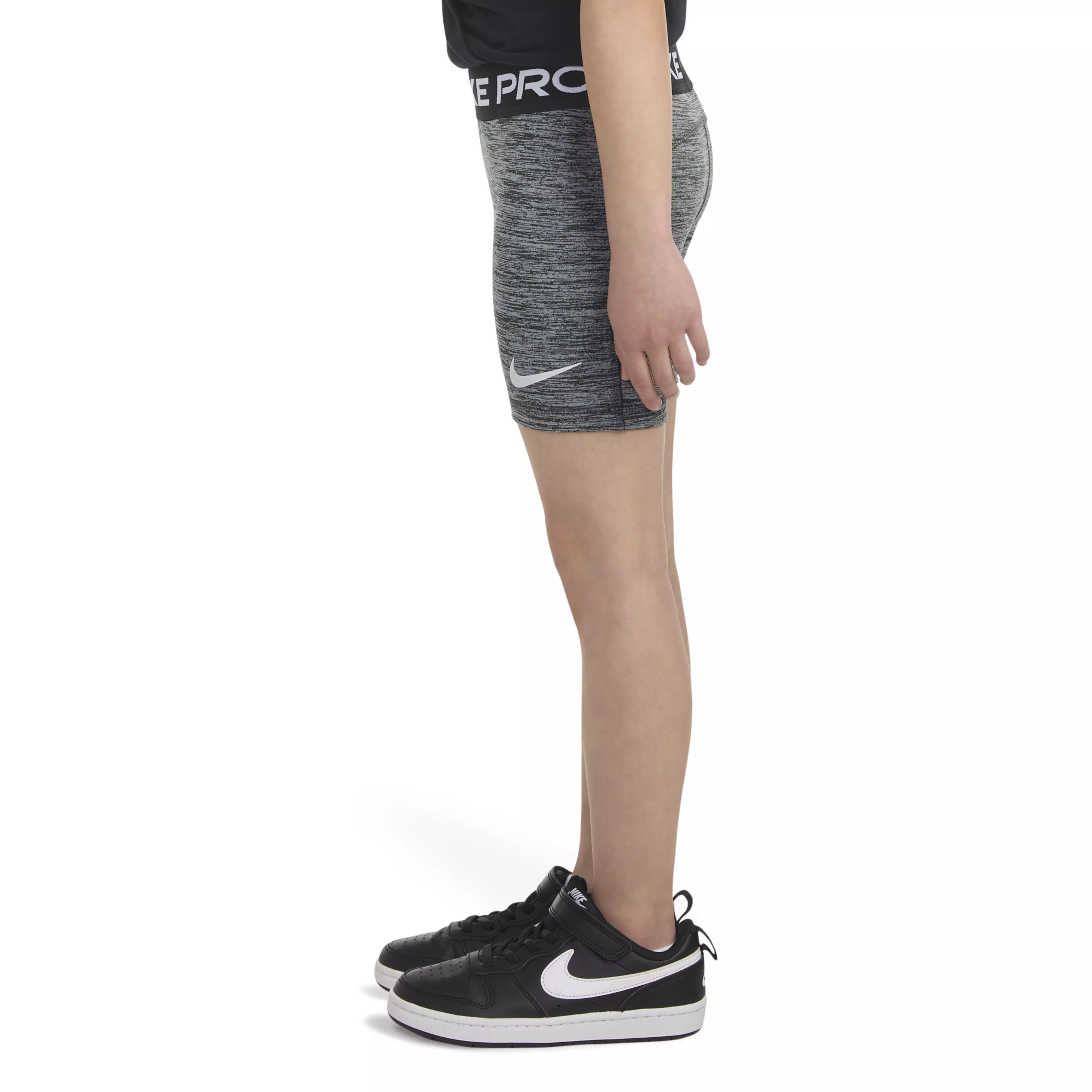 Nike Little Girls Pro Shorts - Grey - HEATHER/GREY