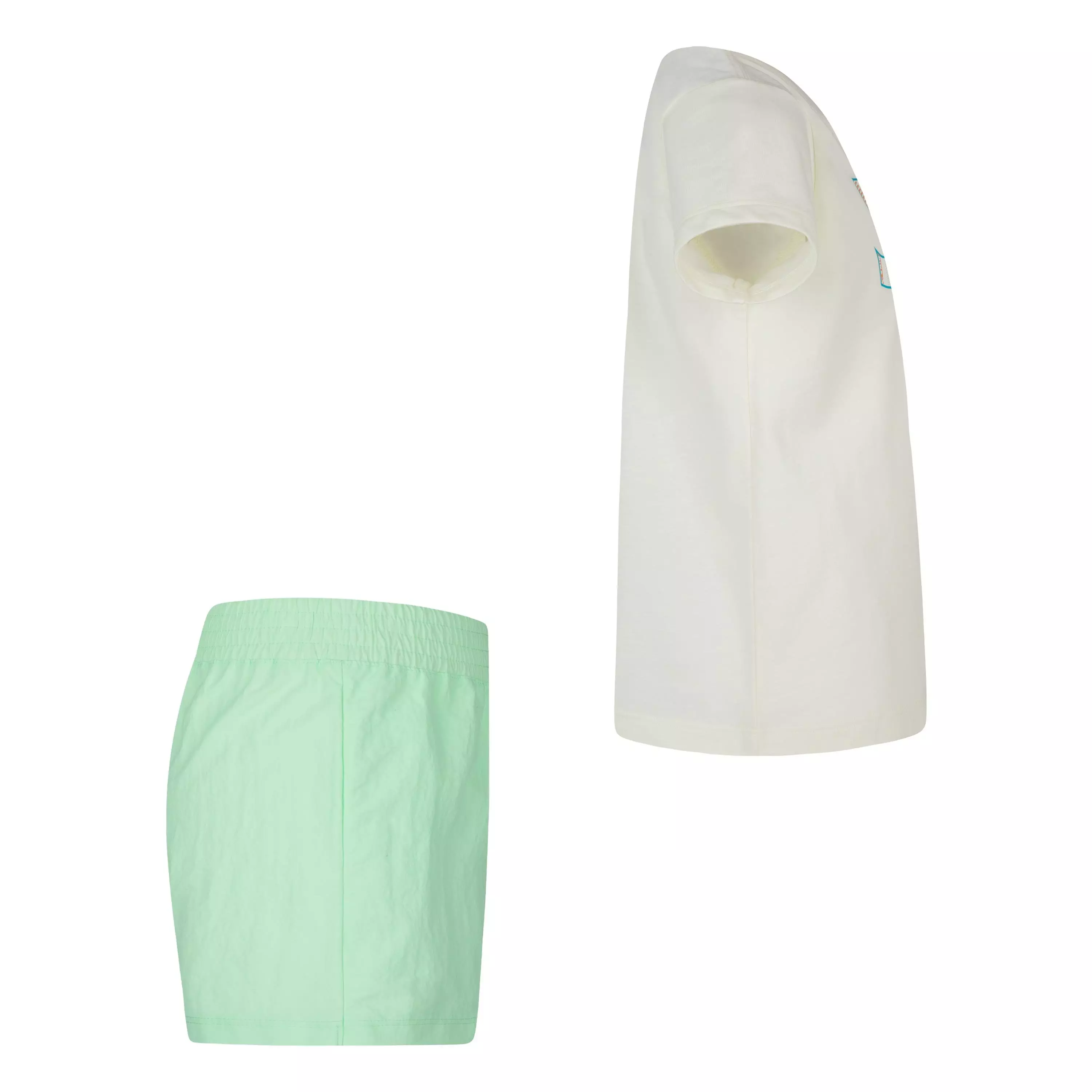 Nike Little Girls' Happy Camper Skort Set - WHITE/MINT