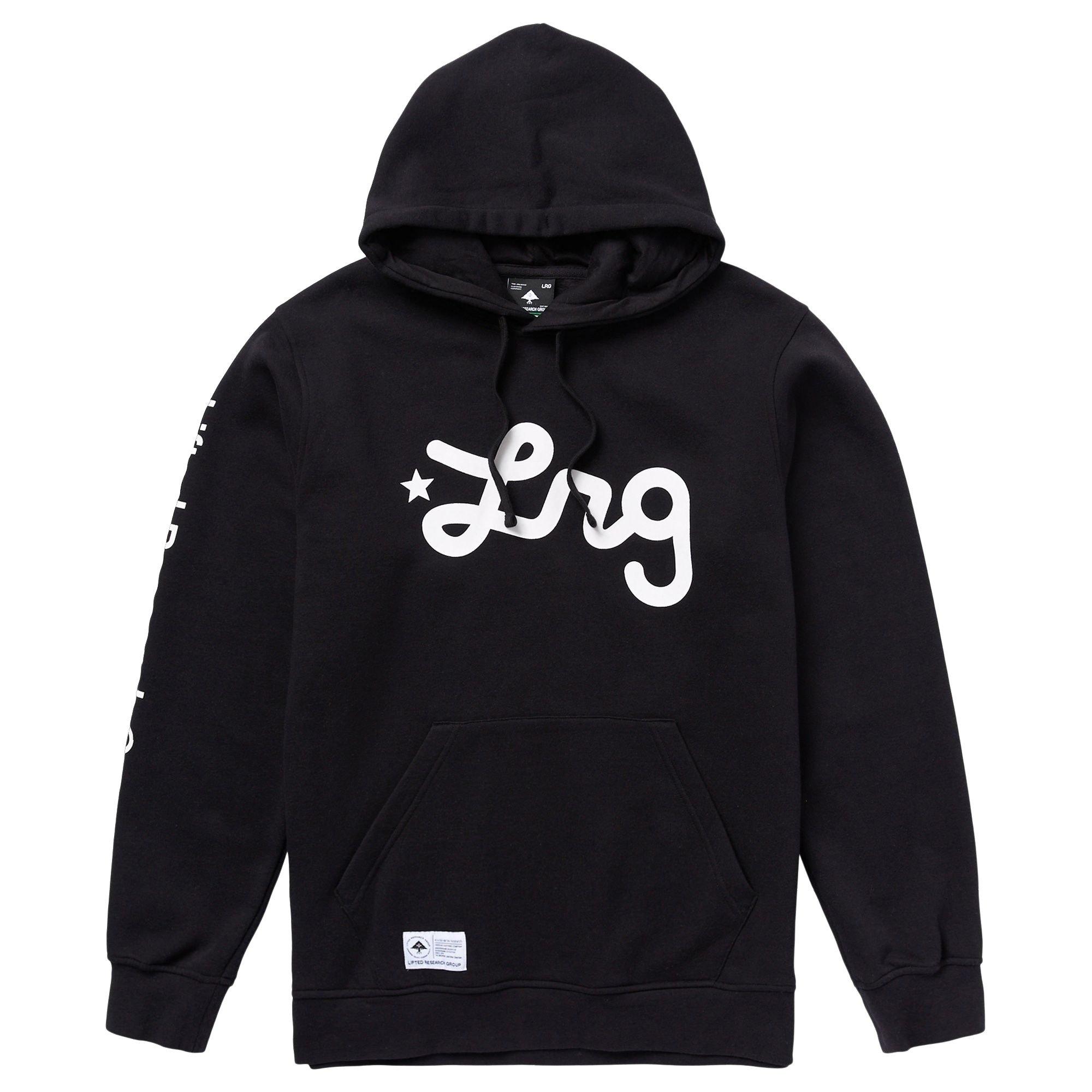 LRG Men's Lifted Script Hoodie - Black - BLACK