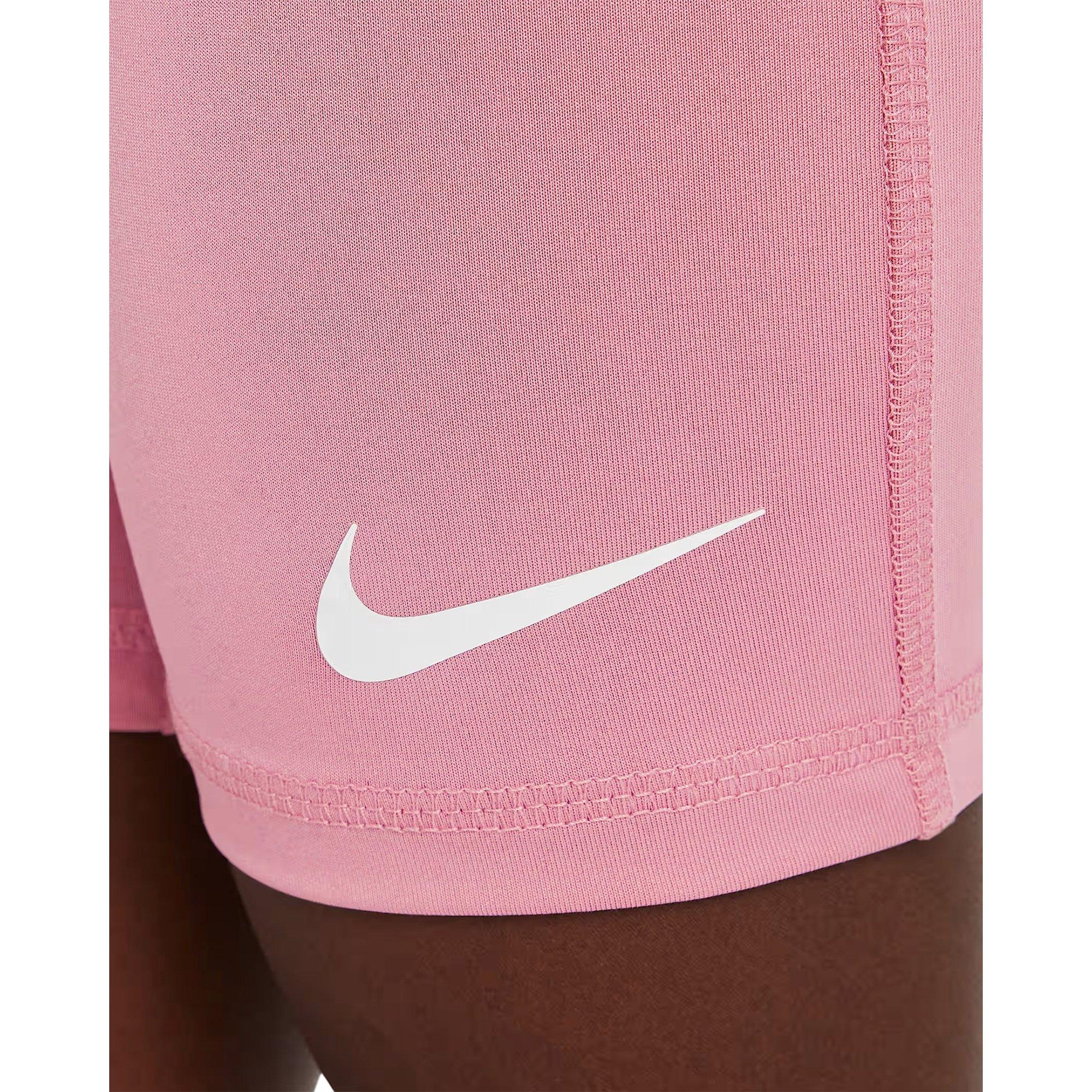 Nike Little Girls' Pro Shorts - Pink - PINK Thumbnail View 3