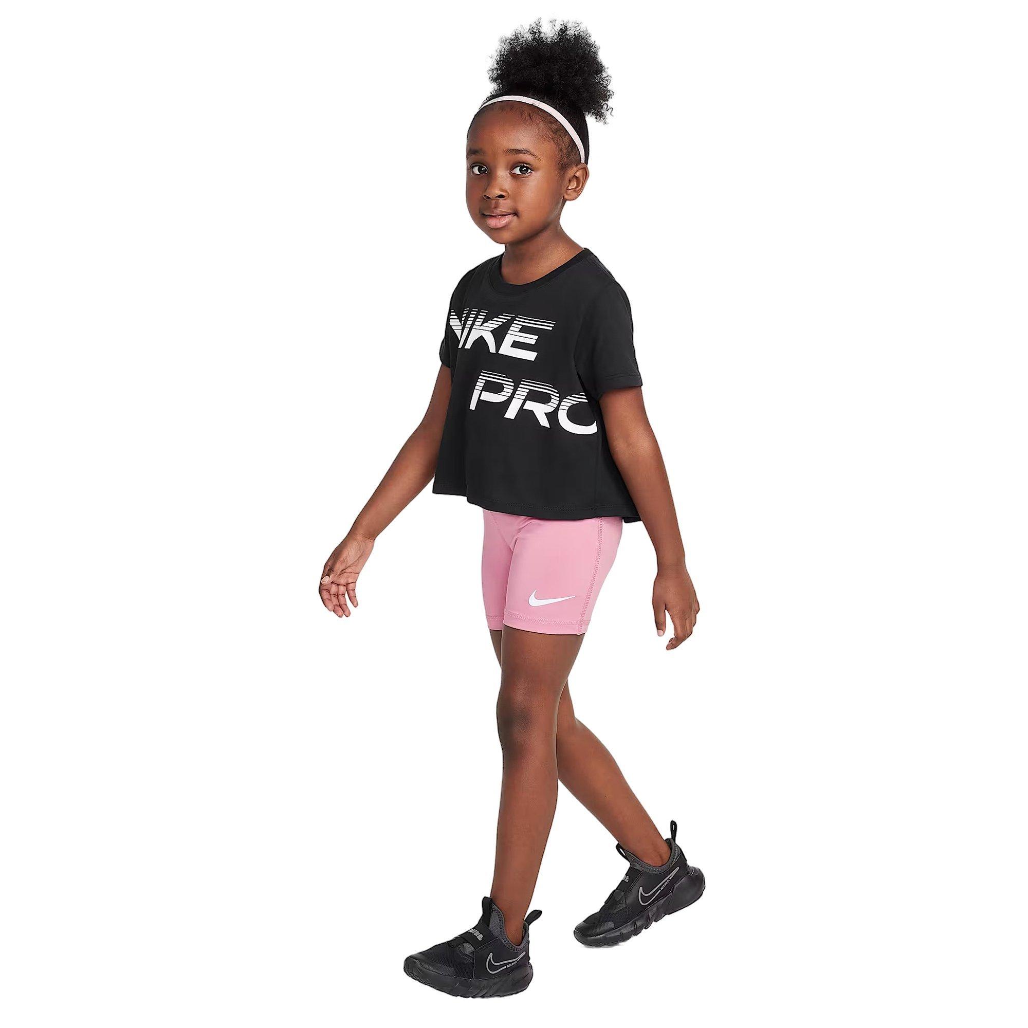 Nike Little Girls' Pro Shorts - Pink - PINK Thumbnail View 6