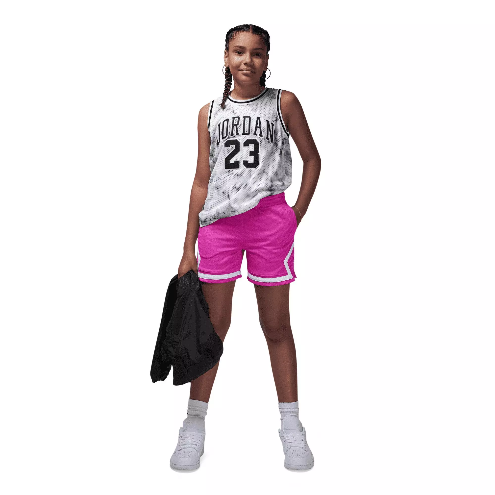 Jordan Big Girls' Diamond Shorts - Pink - PINK