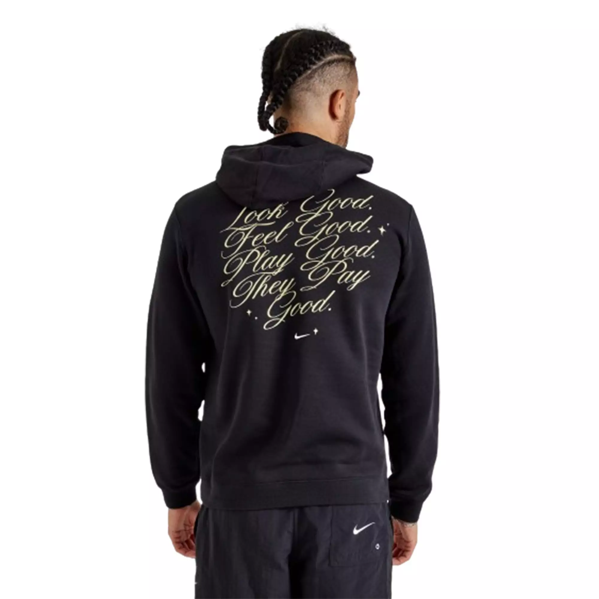 Nike Men's Sportswear Deion List of Goods Pullover Hoodie - BLACK